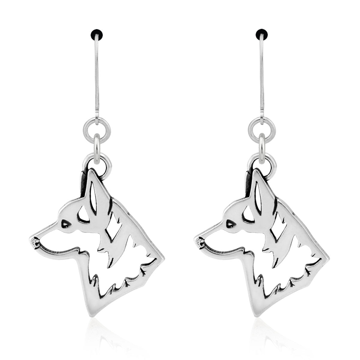 Pembroke Welsh Corgi Earrings in Sterling Silver