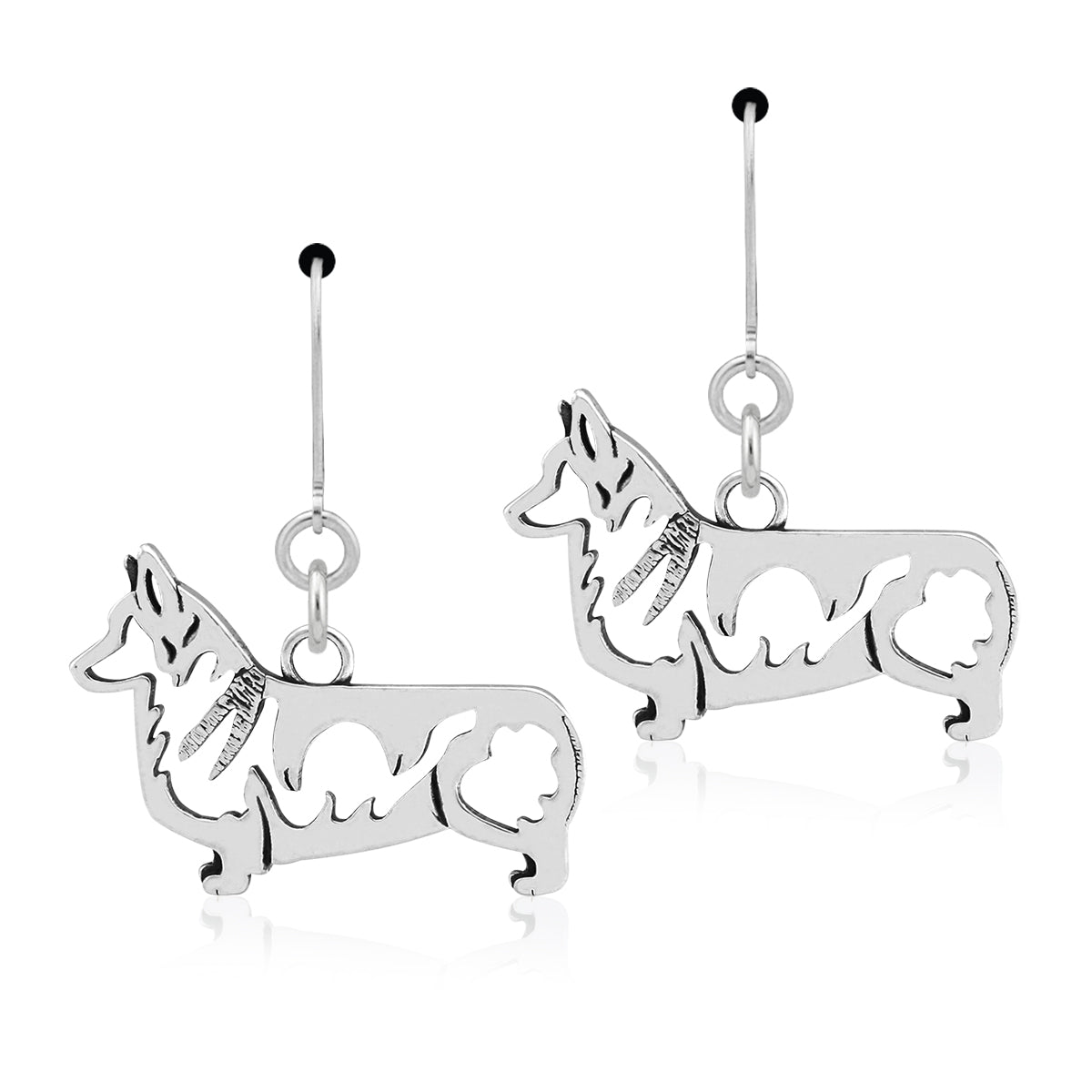 Sterling Silver Pembroke Welsh Corgi Earrings
