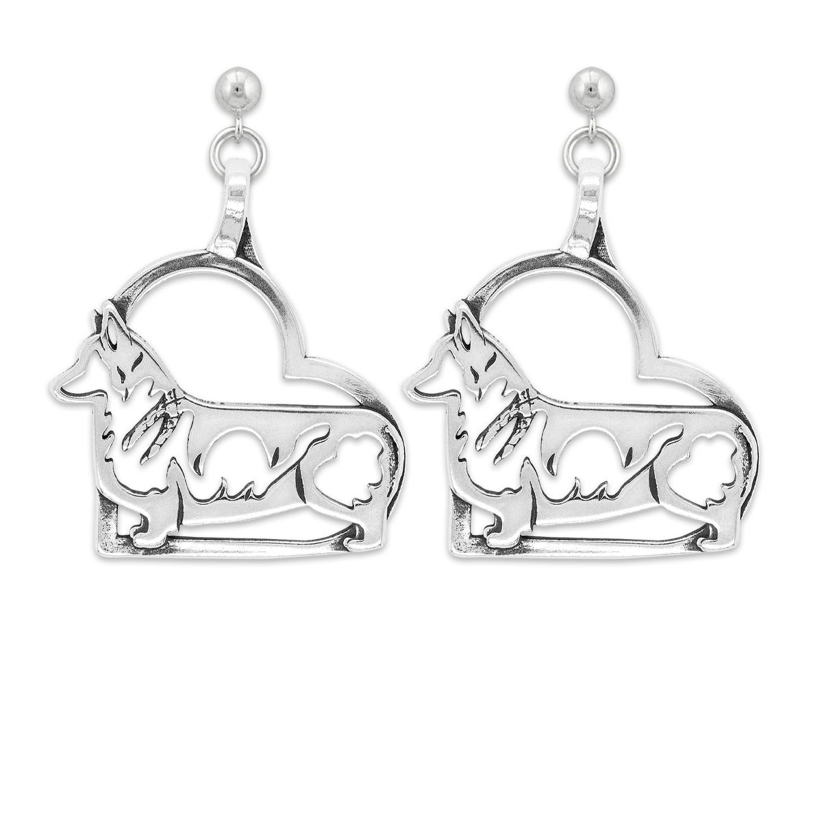 Pembroke Welsh Corgi Heart Earrings
