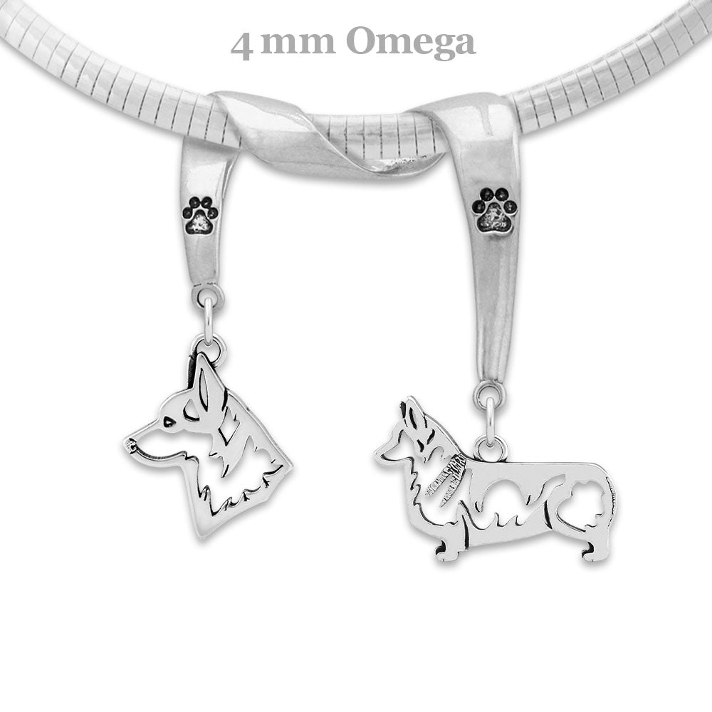Pembroke Welsh Corgi Luxury Necklace in Sterling Silver