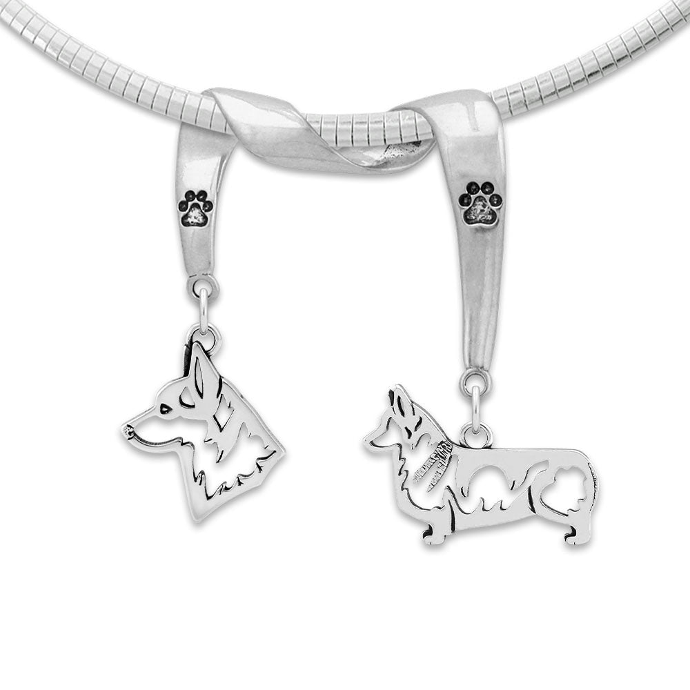 Pembroke Welsh Corgi Luxury Necklace in Sterling Silver