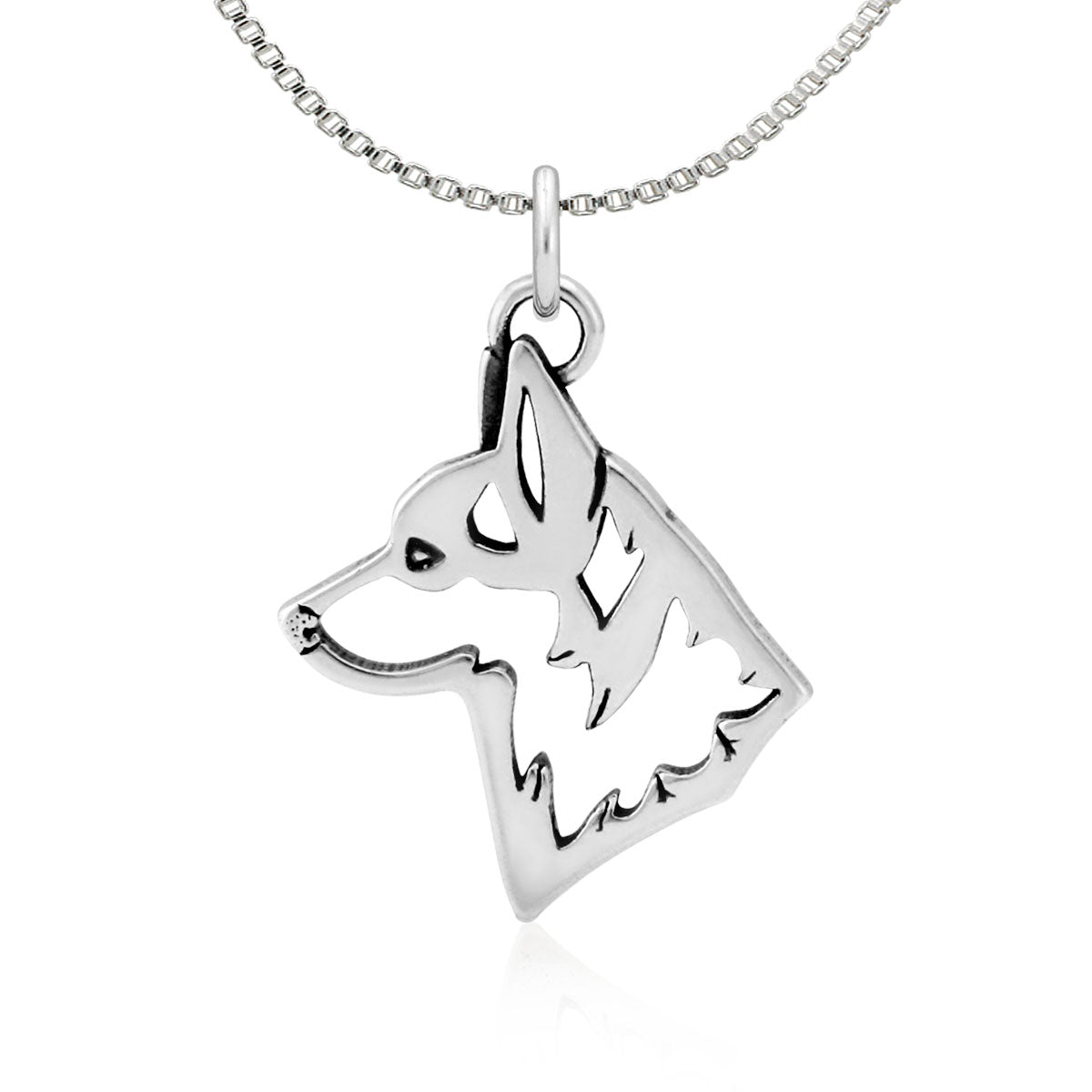 Pembroke Welsh Corgi Necklace in Sterling Silver