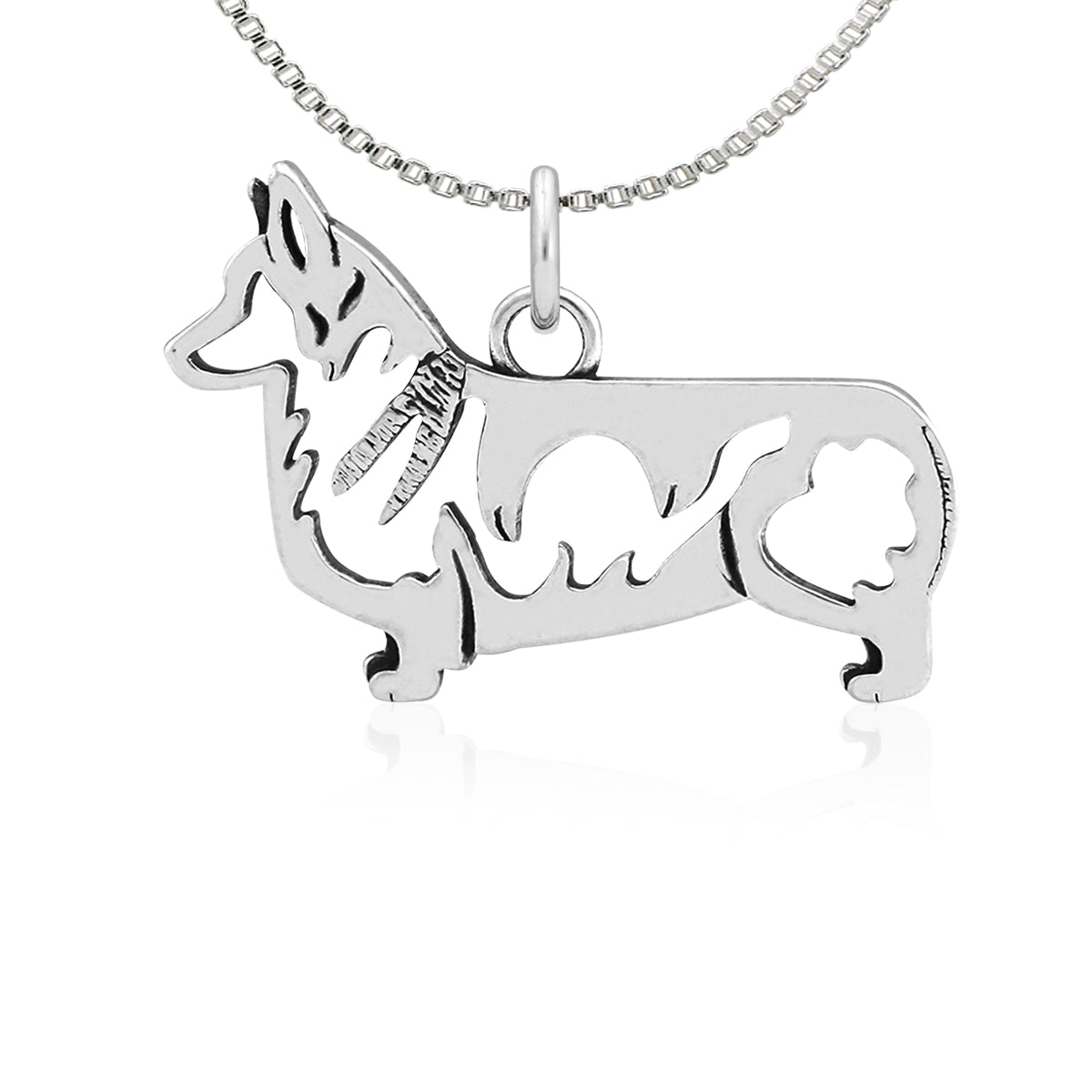 Sterling Silver Pembroke Welsh Corgi Necklace Jewelry