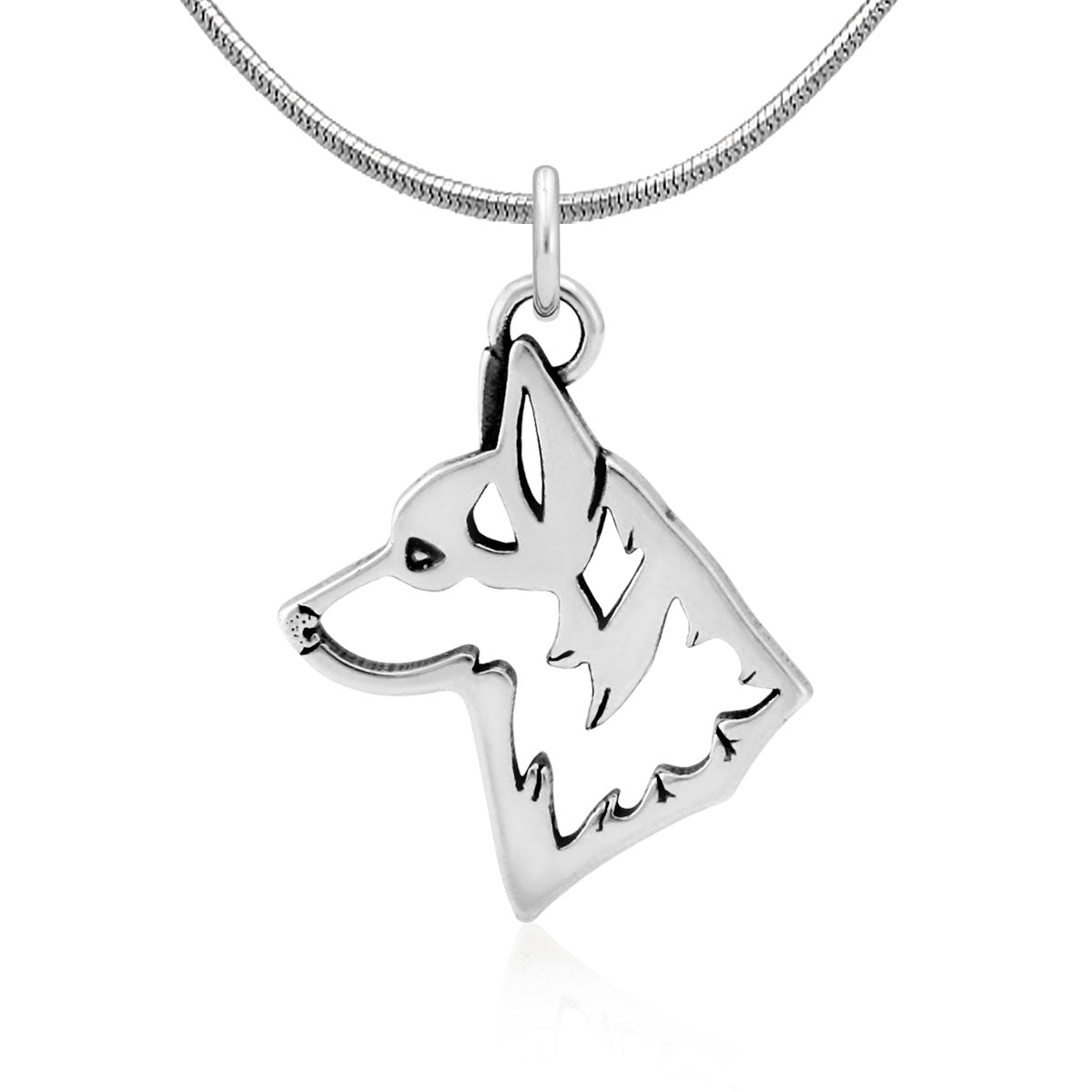 Pembroke Welsh Corgi Necklace in Sterling Silver
