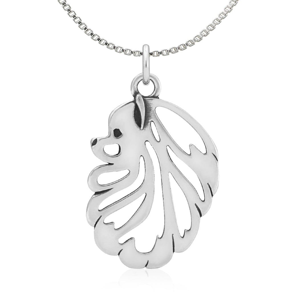 Pomeranian Necklace in Sterling Silver
