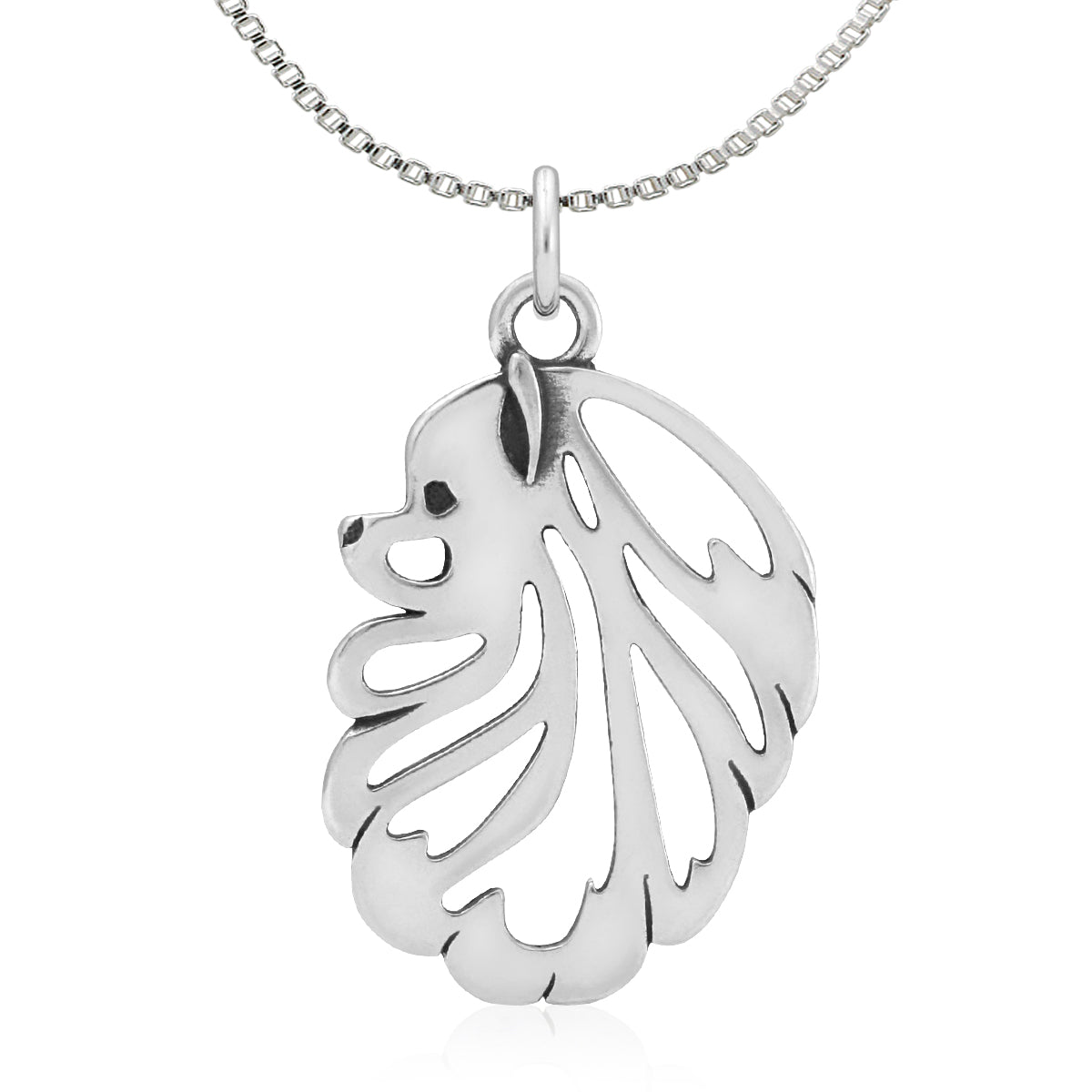 Pomeranian Necklace in Sterling Silver