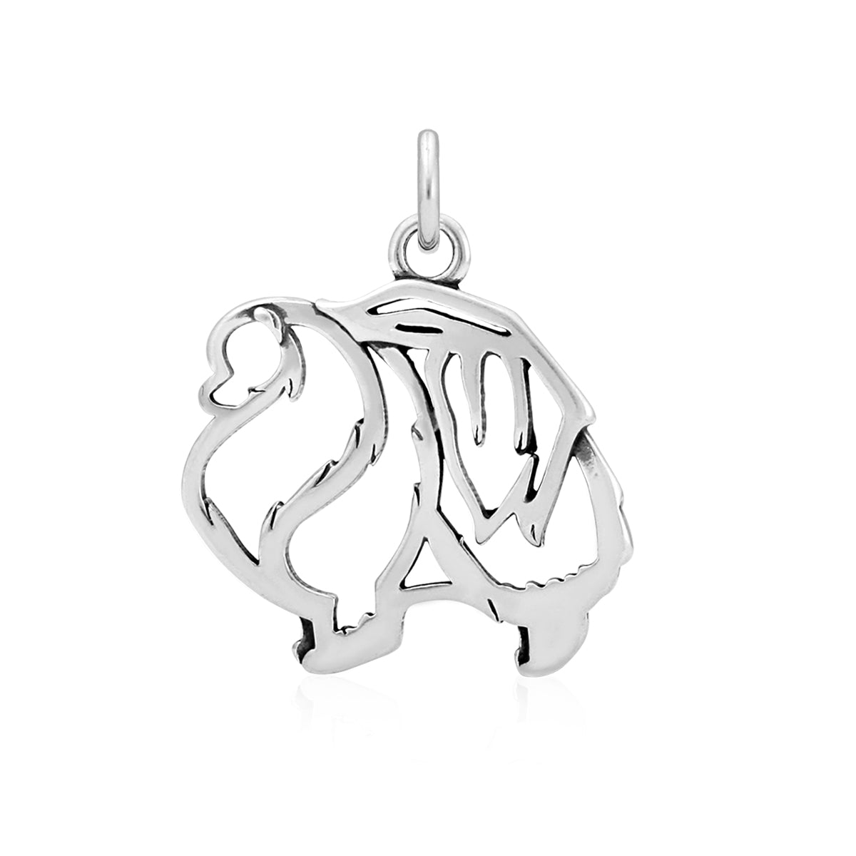 Sterling Silver Pomeranian Necklace Jewelry