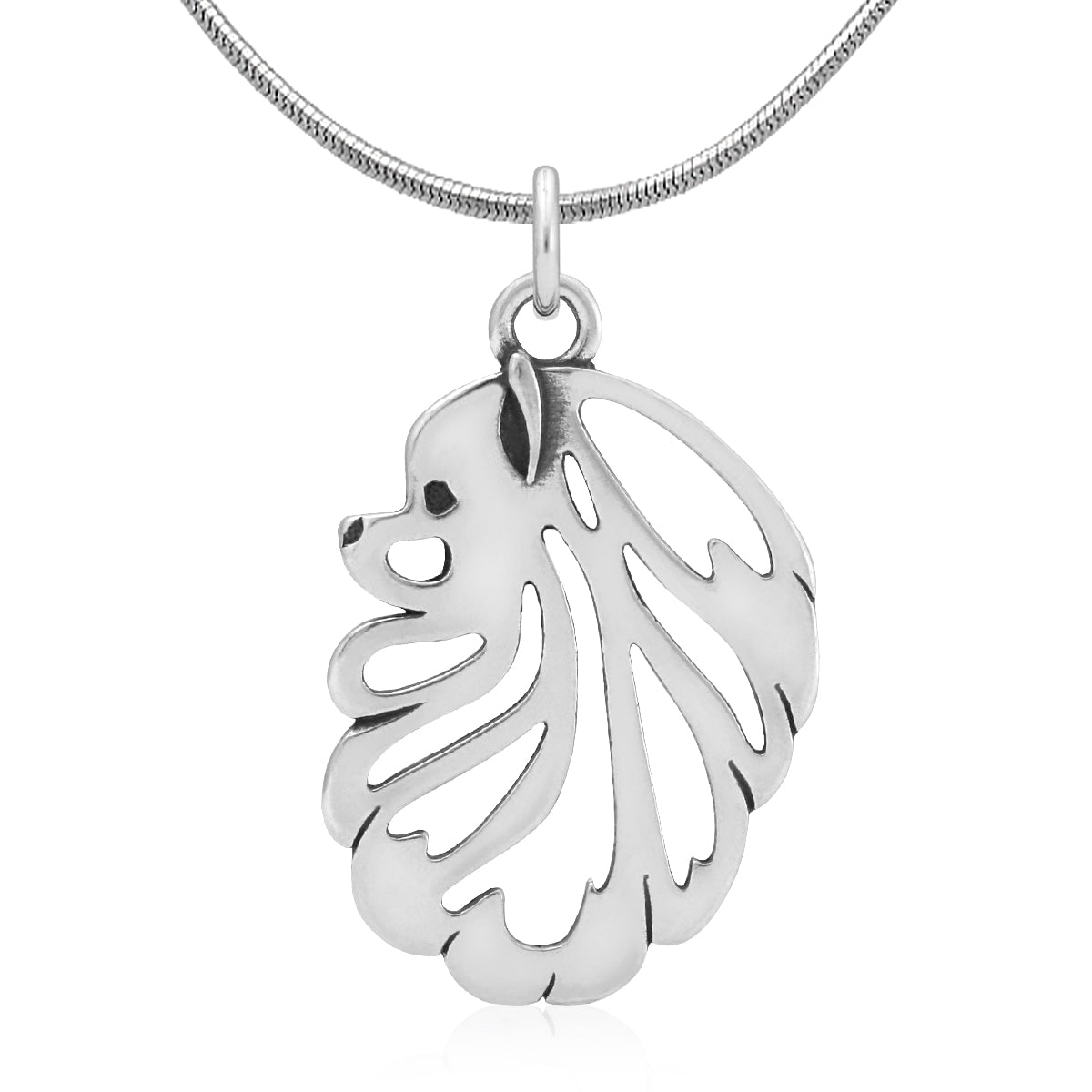 Pomeranian Necklace in Sterling Silver