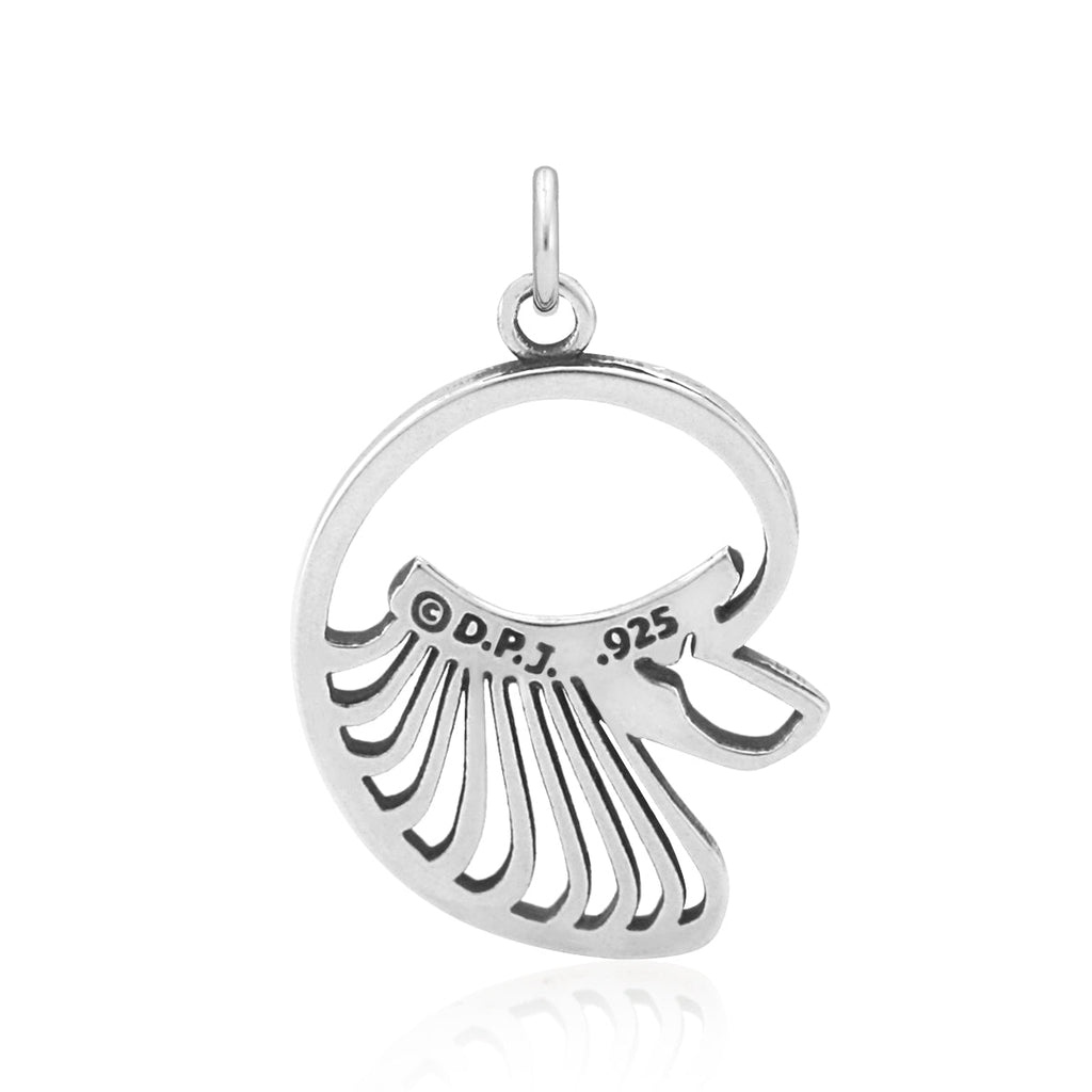 Poodle Necklace in Sterling Silver