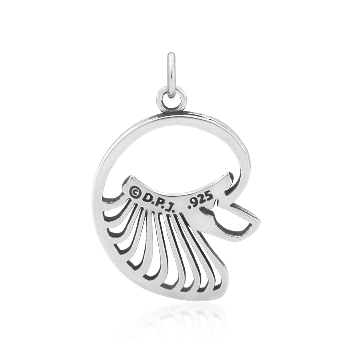 Poodle Necklace in Sterling Silver