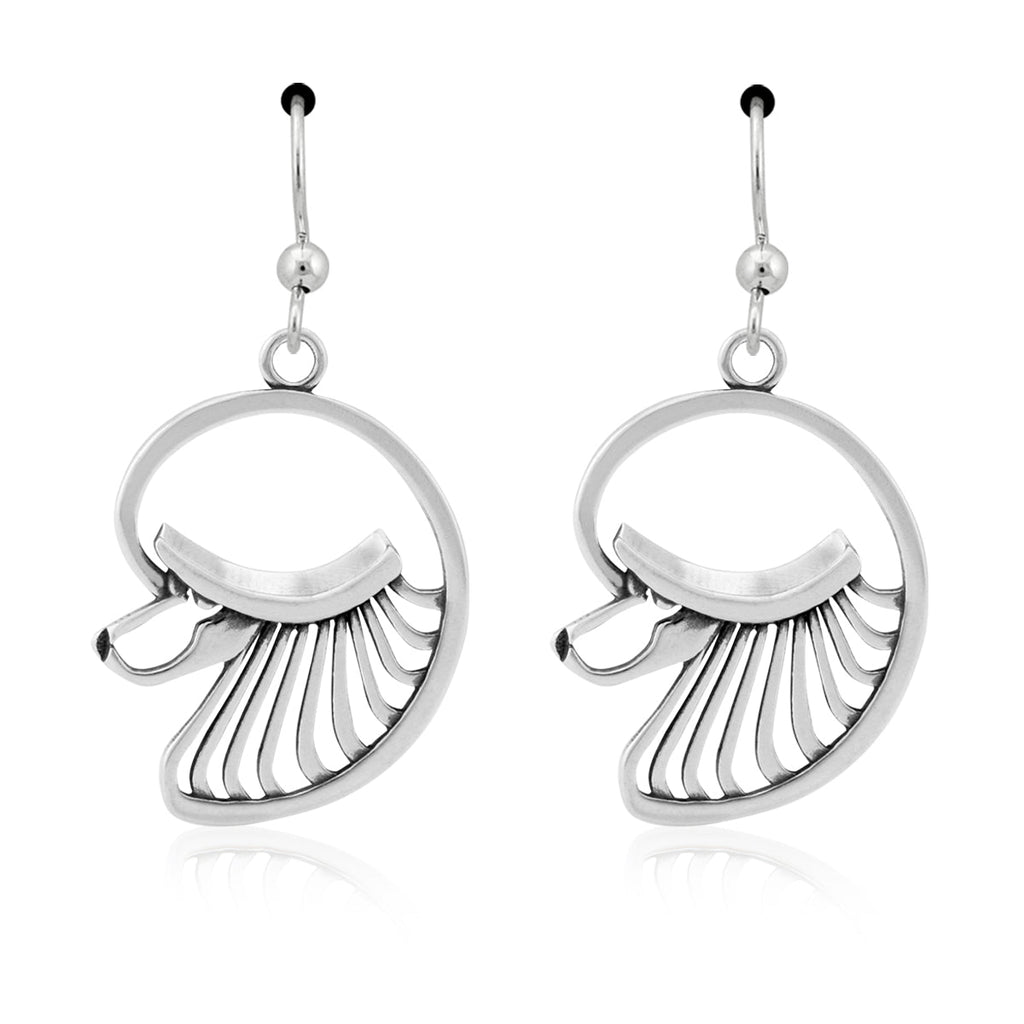 Poodle Earrings in Sterling Silver