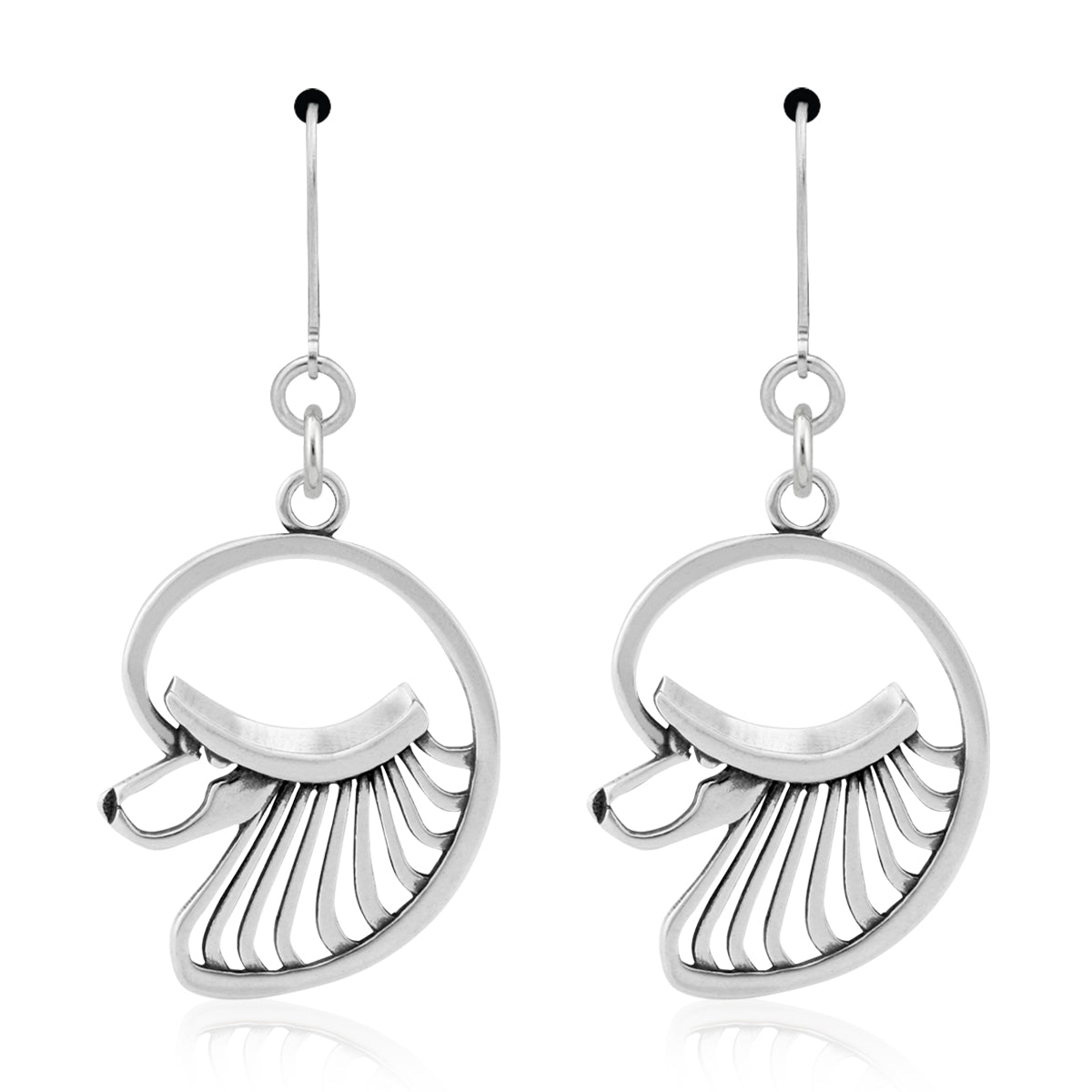 Poodle Earrings in Sterling Silver
