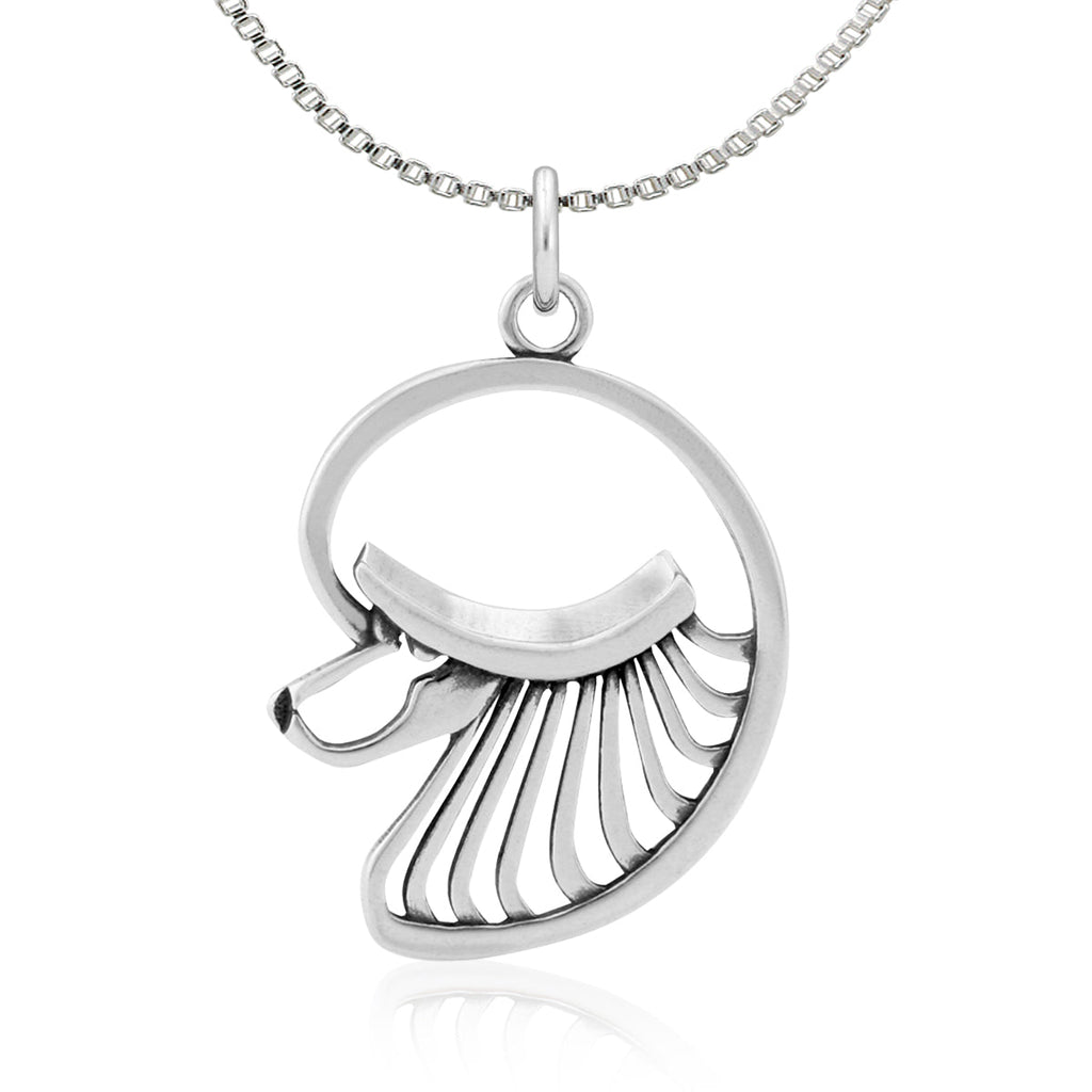 Poodle Necklace in Sterling Silver