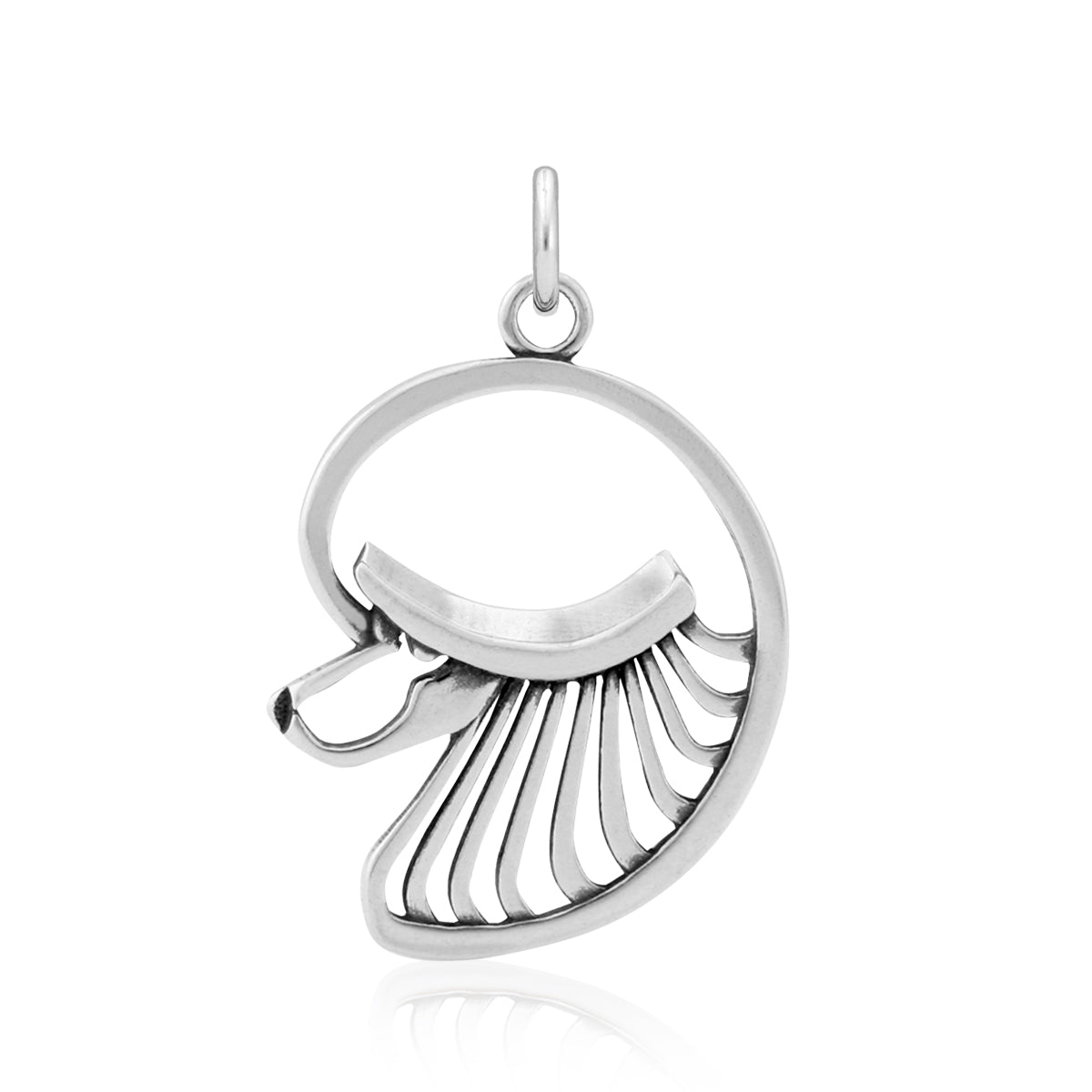 Poodle Necklace in Sterling Silver