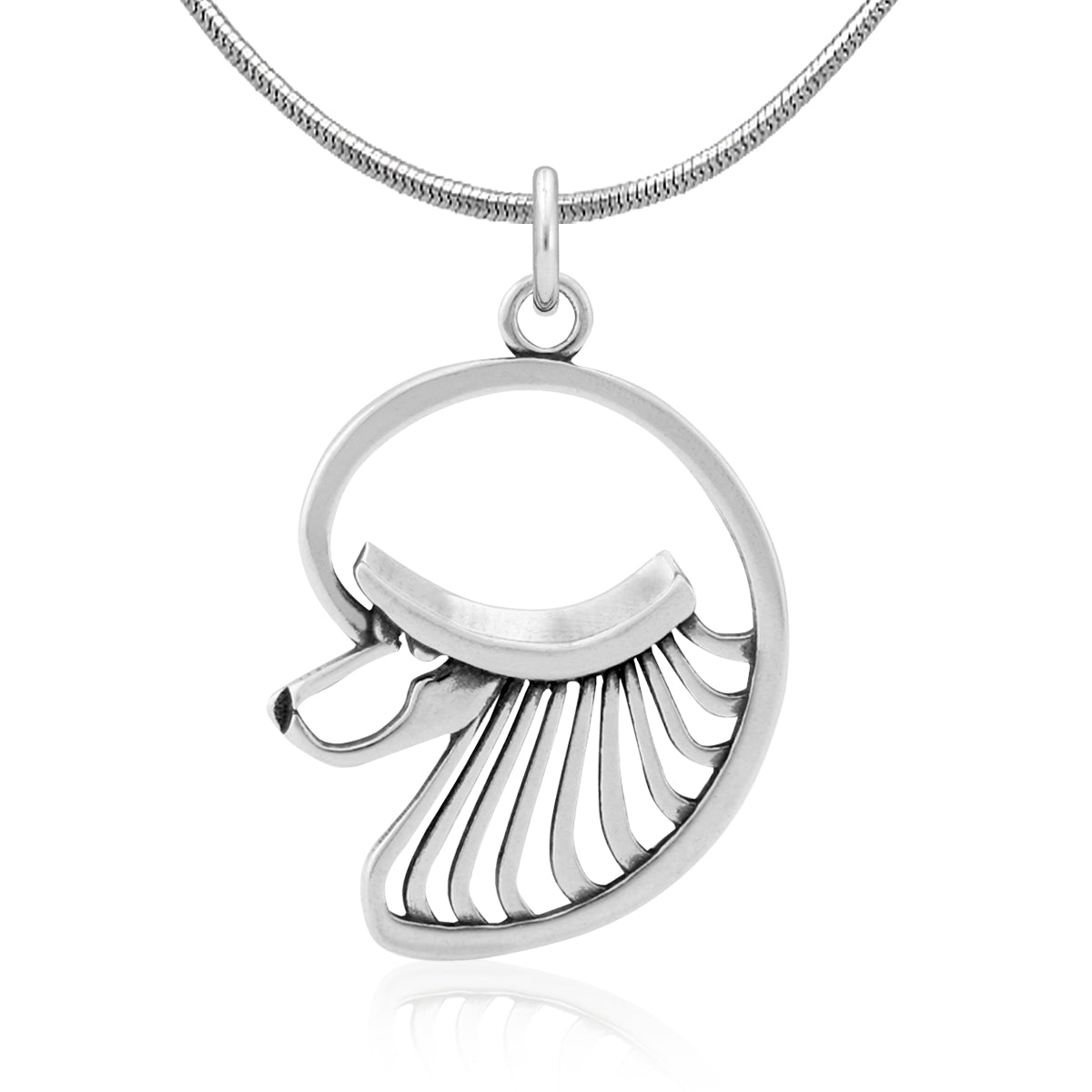 Poodle Necklace in Sterling Silver