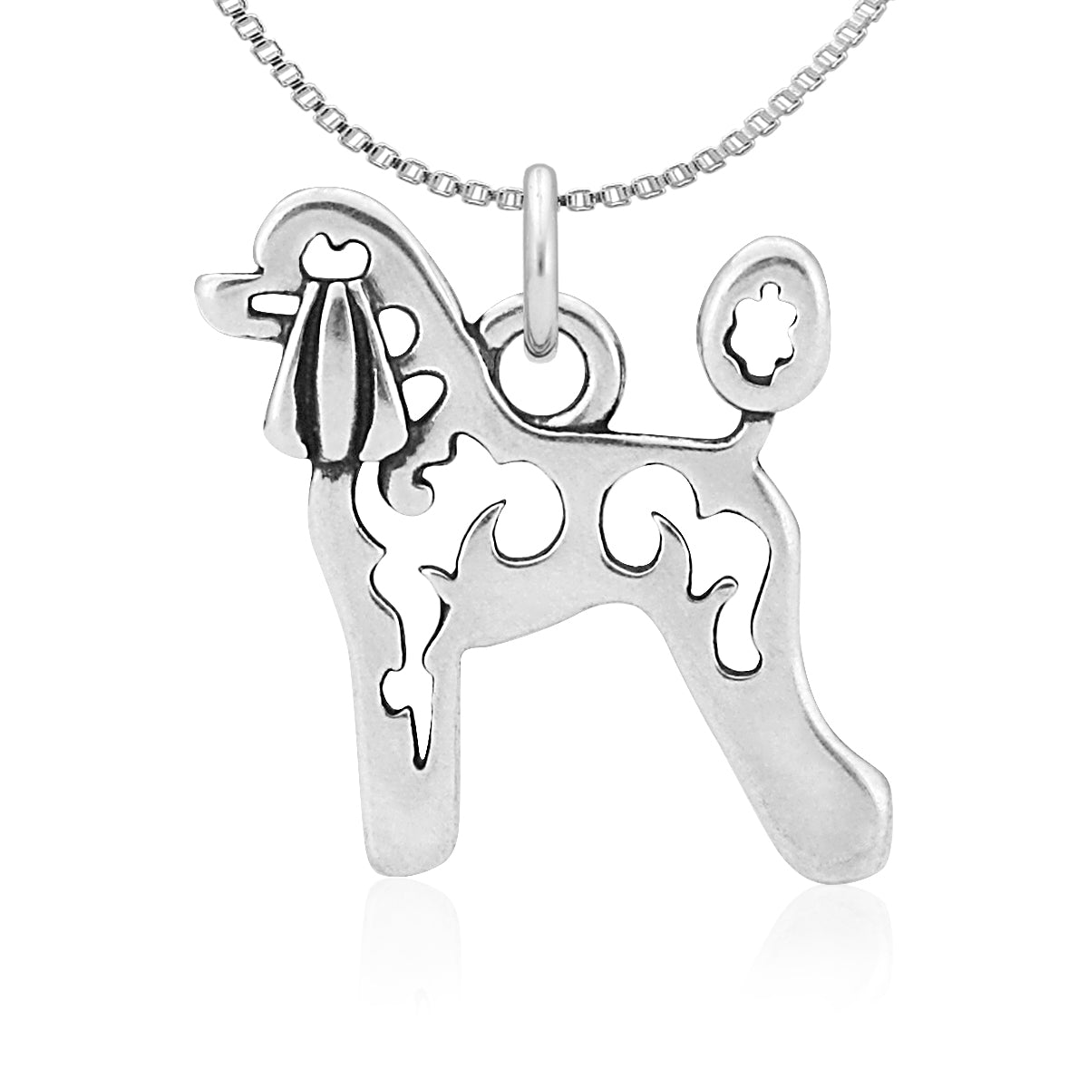 Sterling Silver Poodle Necklace Pendant