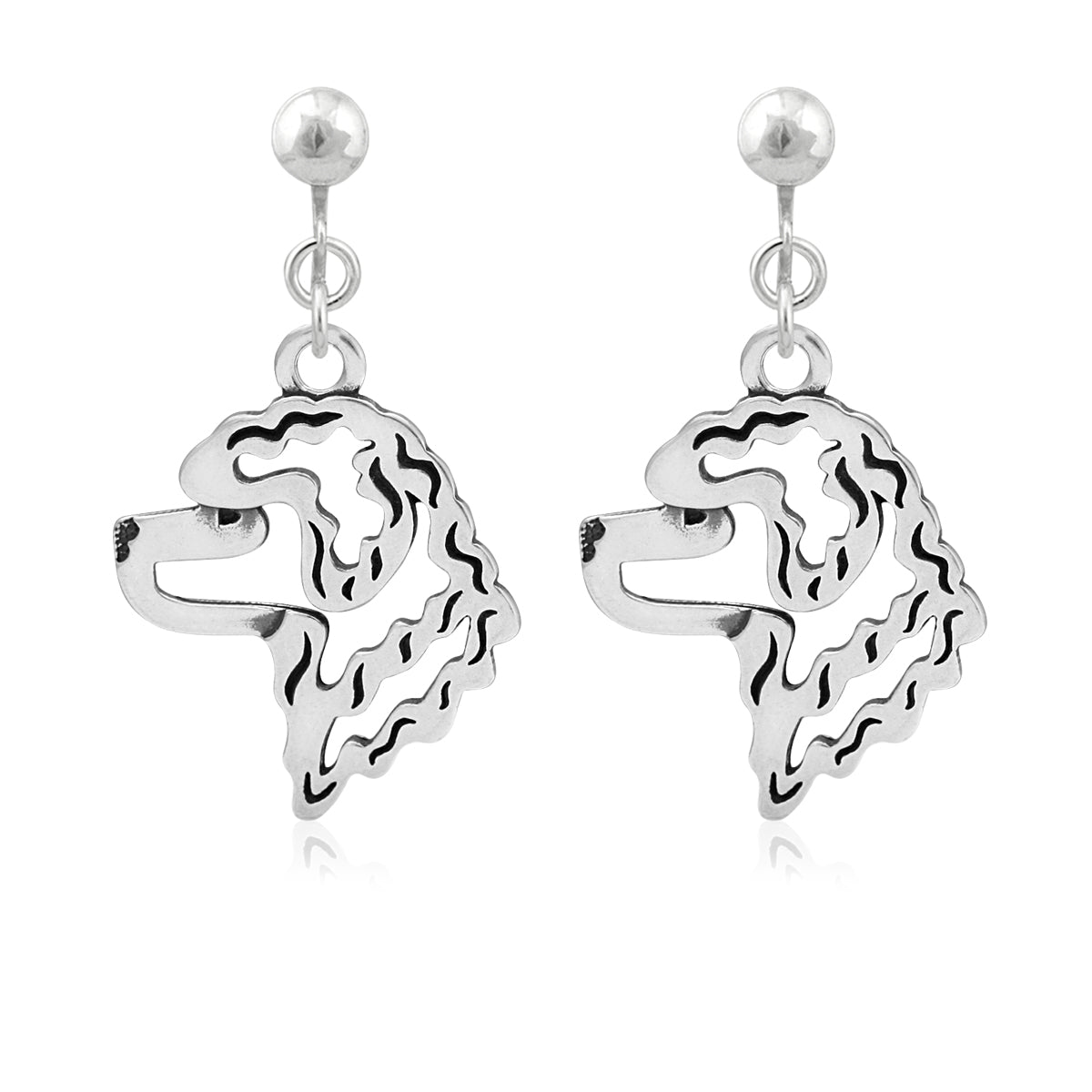 Portuguese Water Dog Earrings in Sterling Silver
