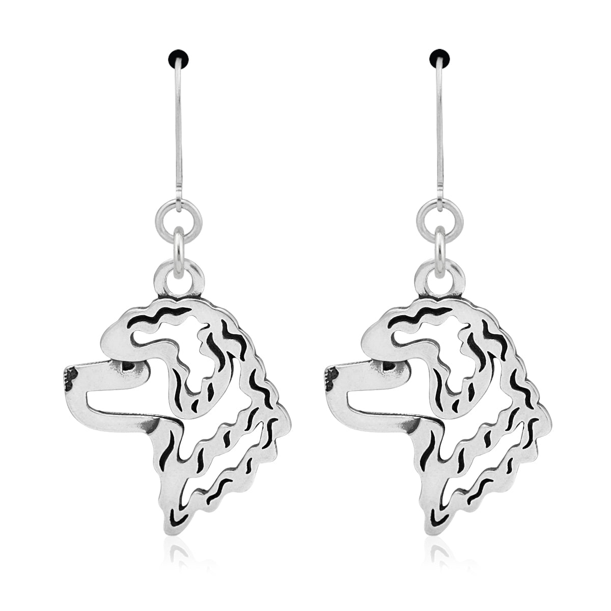 Portuguese Water Dog Earrings in Sterling Silver