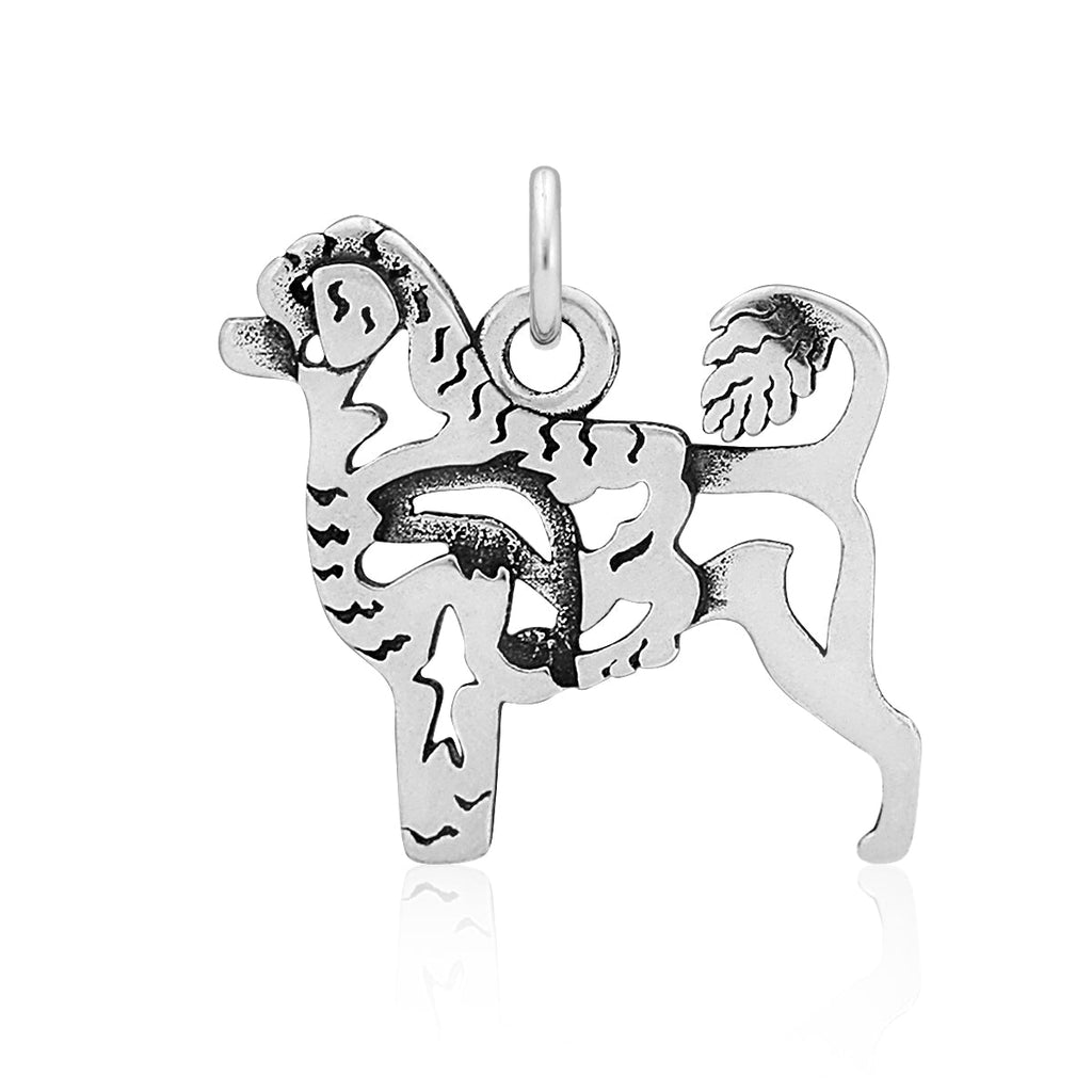 Sterling Silver Portuguese Water Dog Necklace Pendant