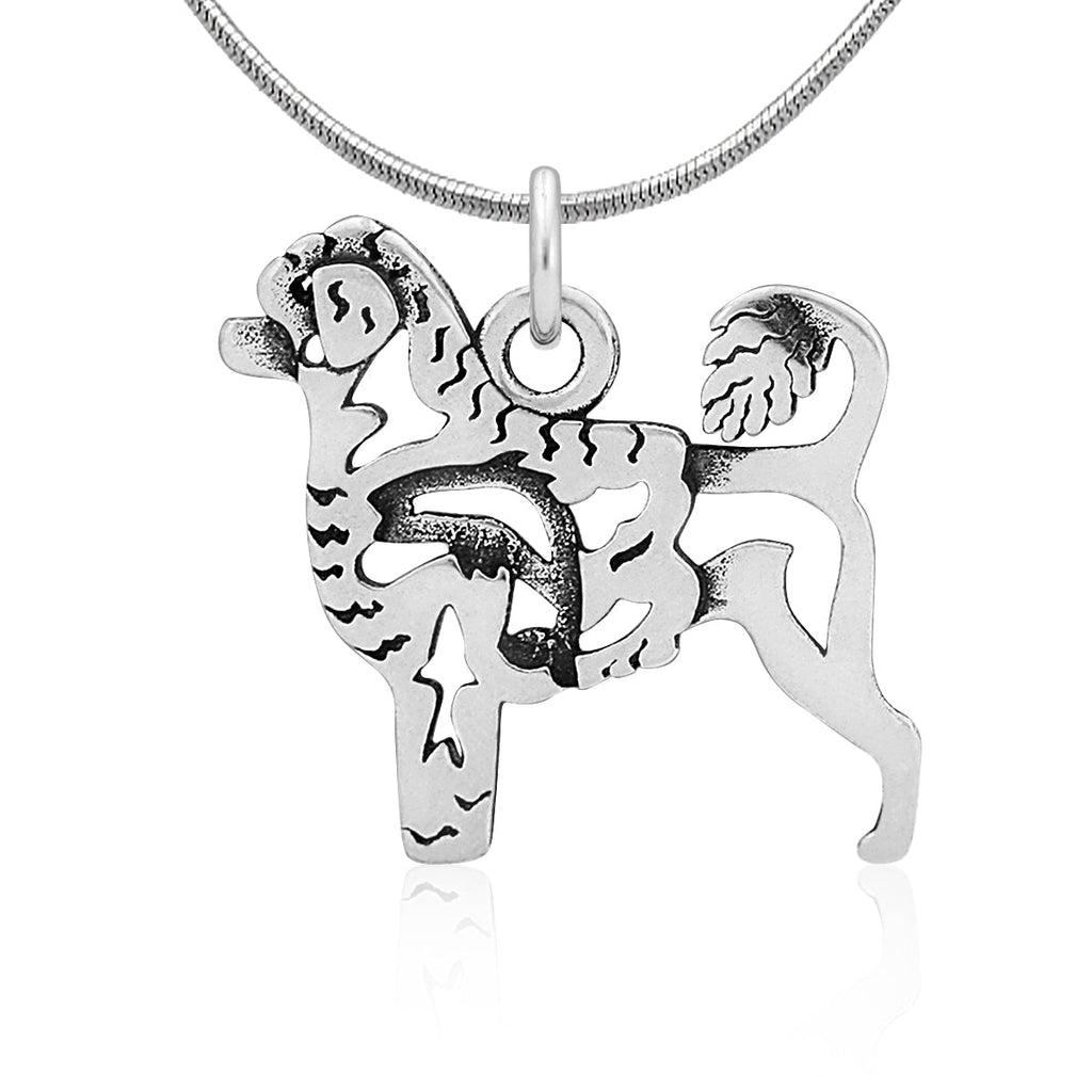 Sterling Silver Portuguese Water Dog Necklace Pendant