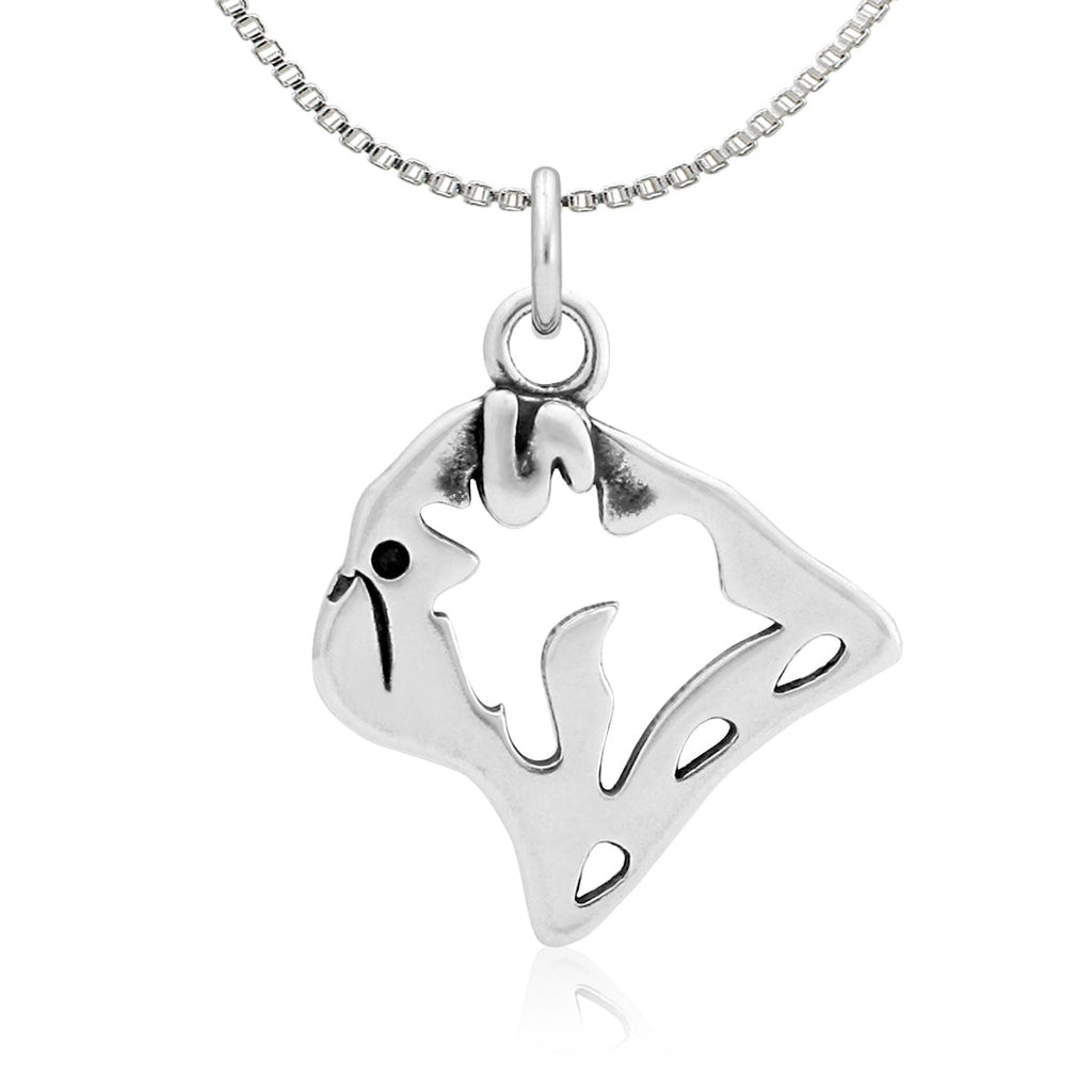 Pug Necklace in Sterling Silver