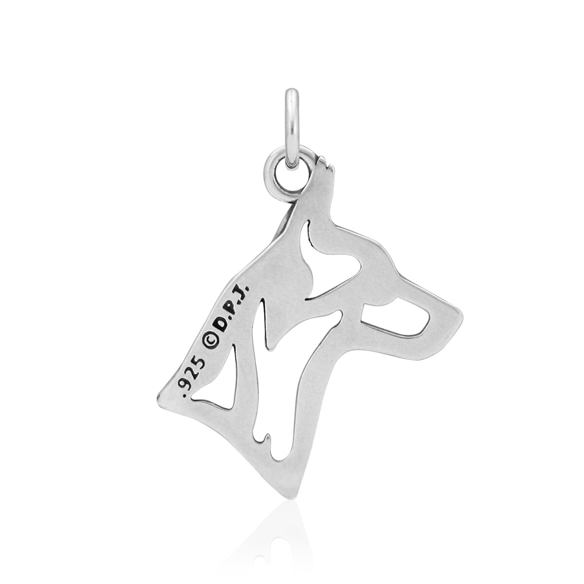 Rat Terrier Necklace in Sterling Silver