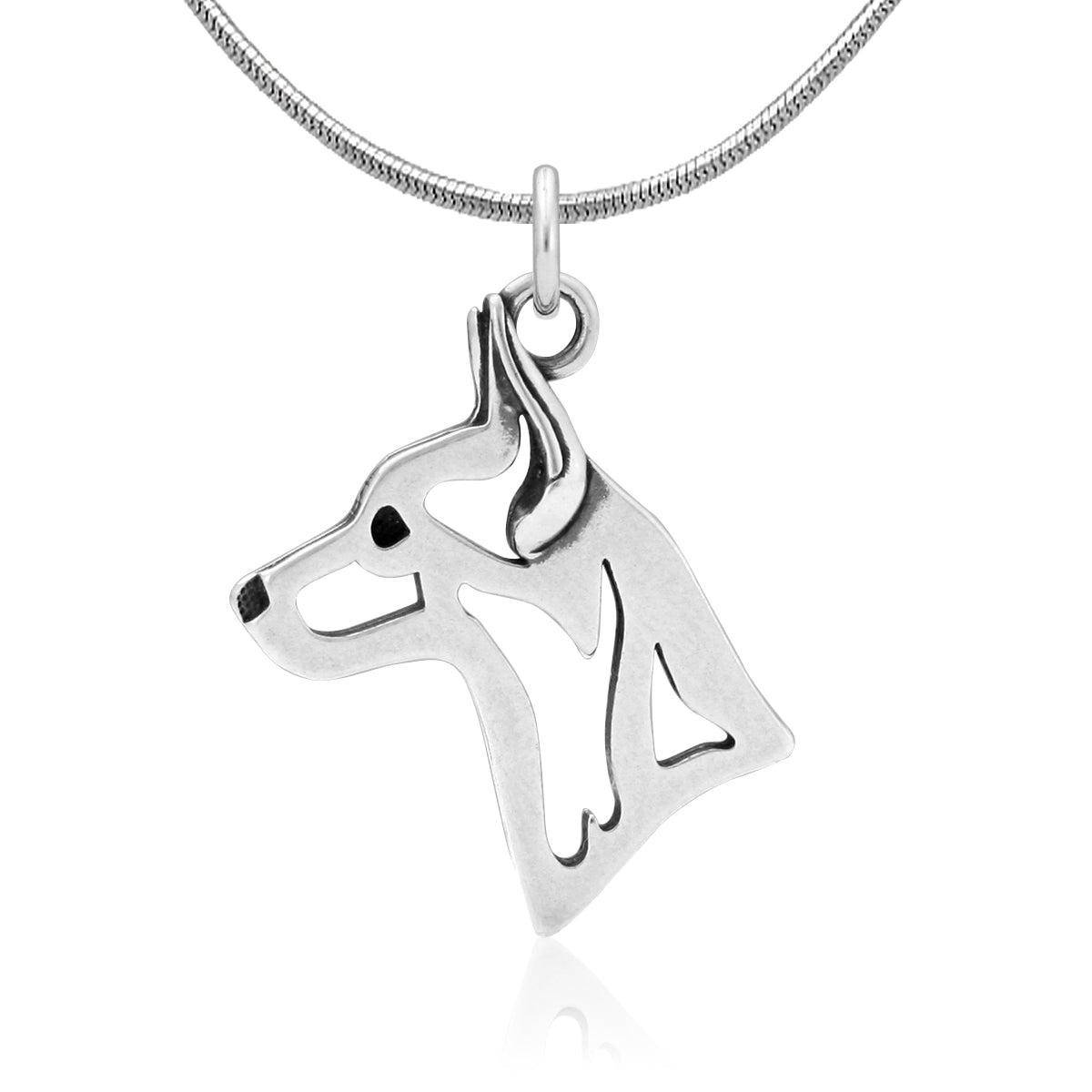 Rat Terrier Necklace in Sterling Silver