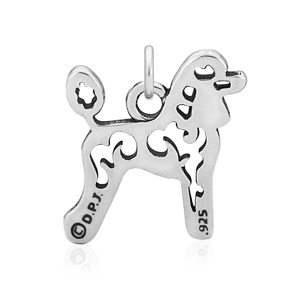 Sterling Silver Poodle Necklace Pendant