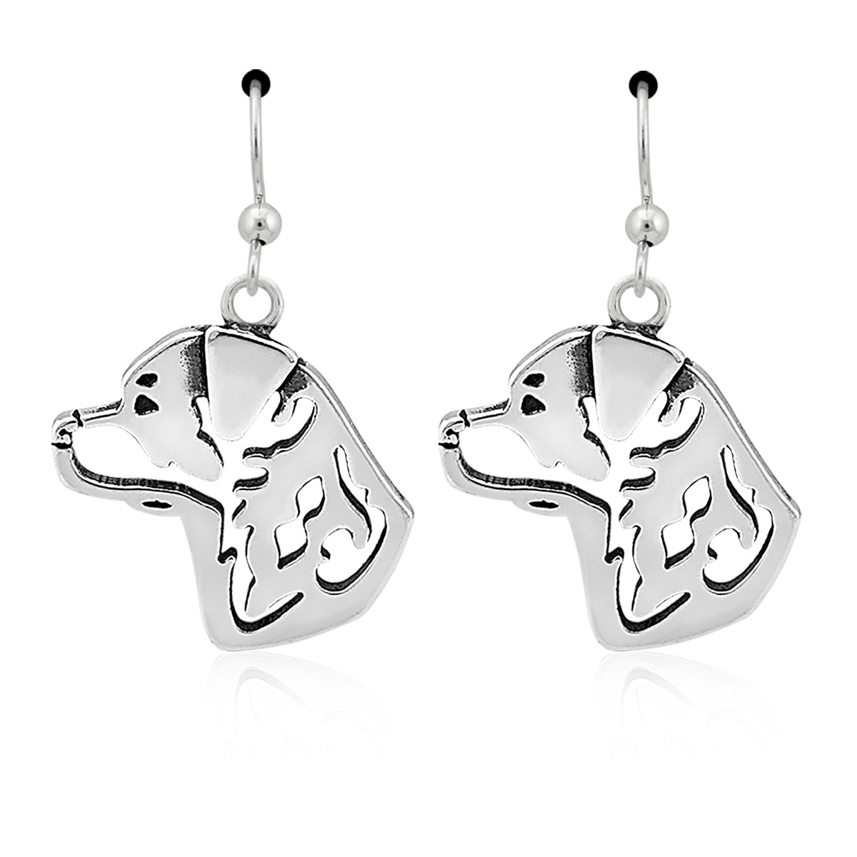 Rottweiler Earrings in Sterling Silver
