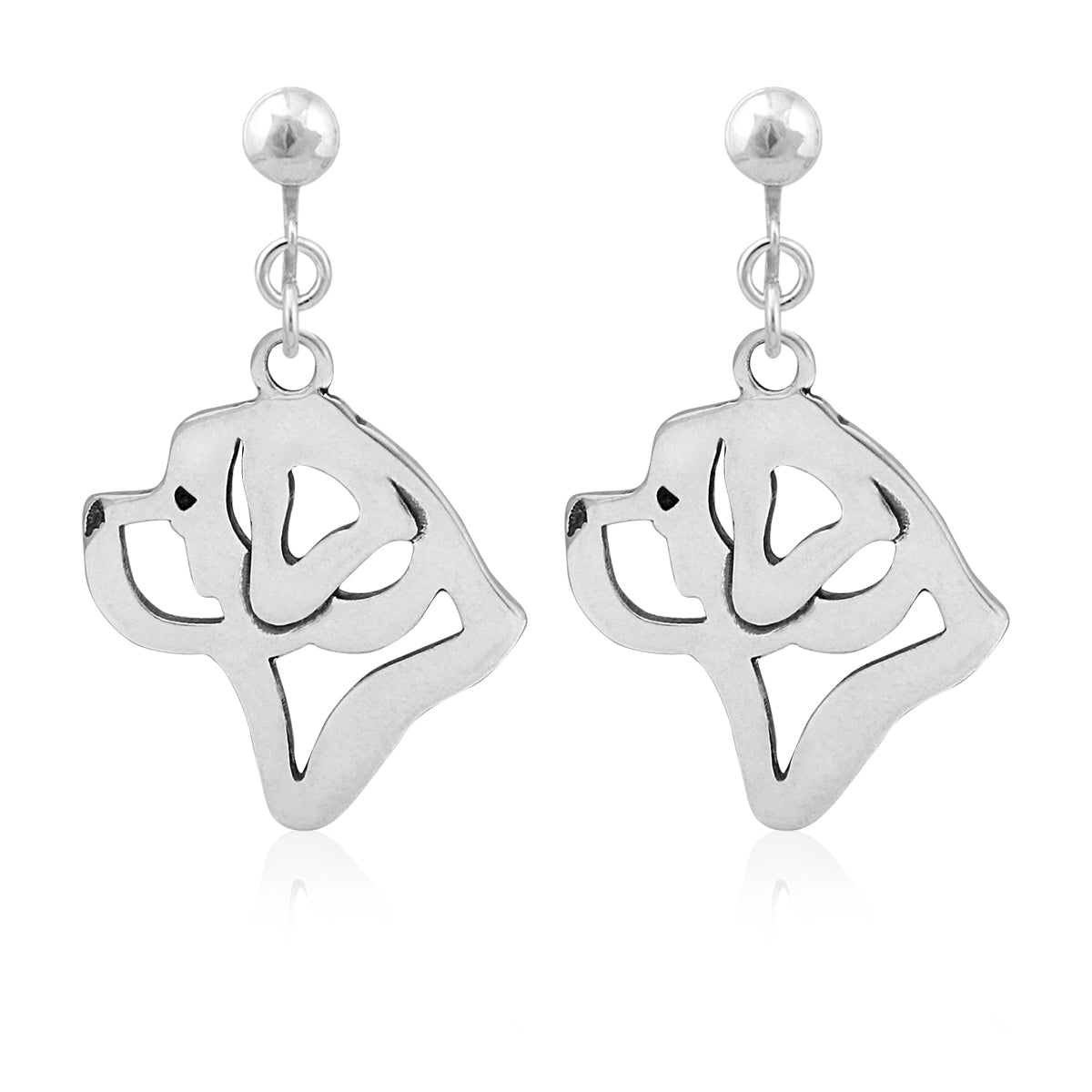 Saint Bernard Earrings in Sterling Silver