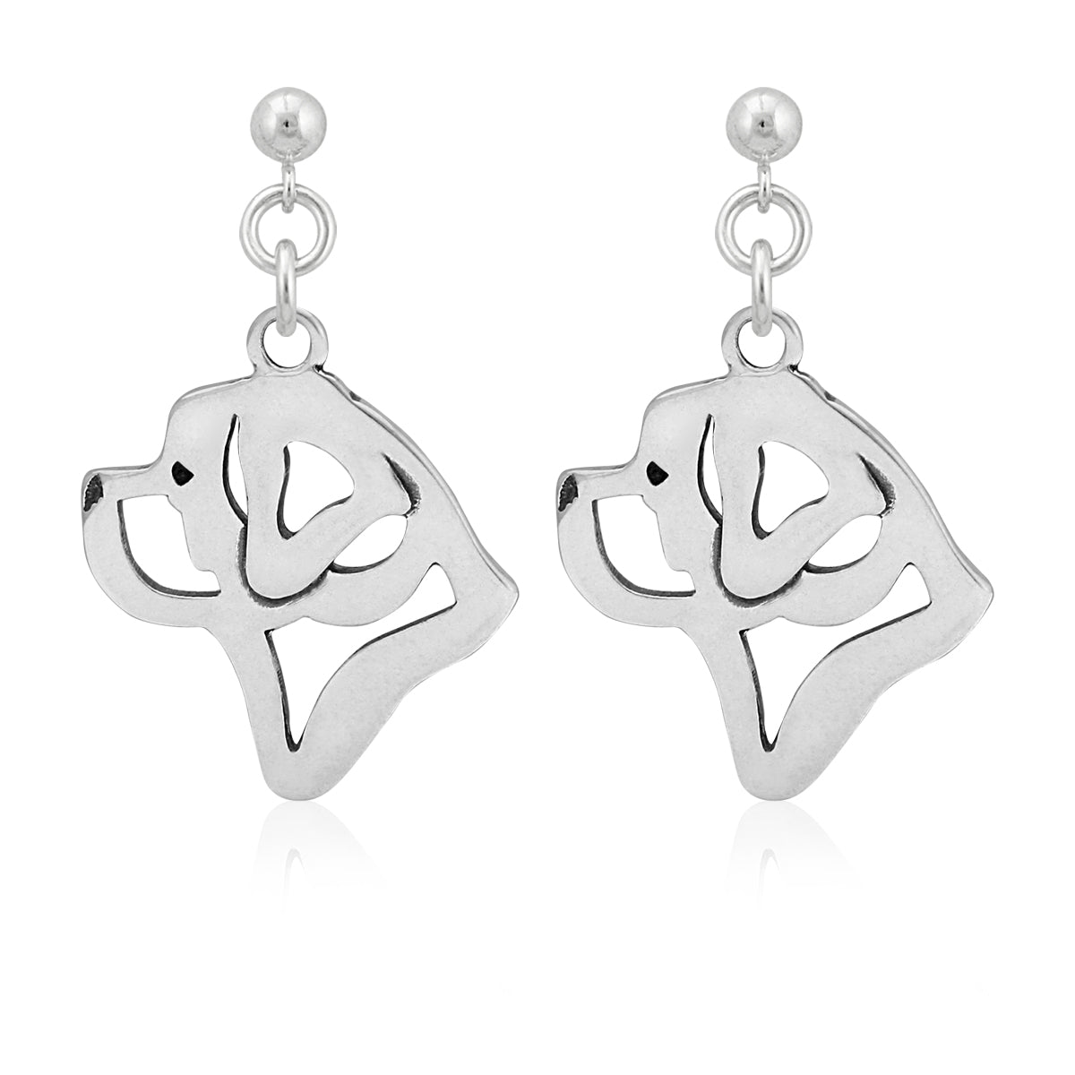 Saint Bernard Earrings in Sterling Silver
