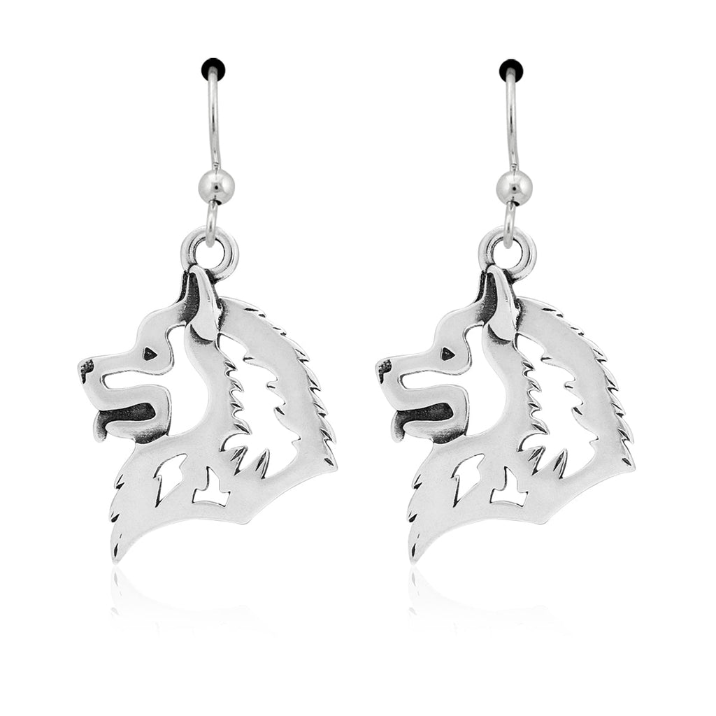 Samoyed Earrings in Sterling Silver