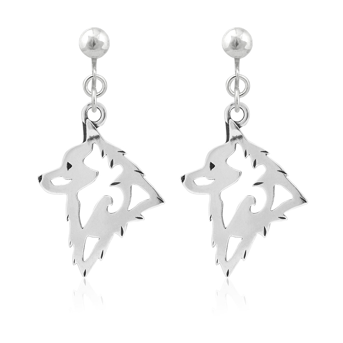 Schipperke Earrings in Sterling Silver