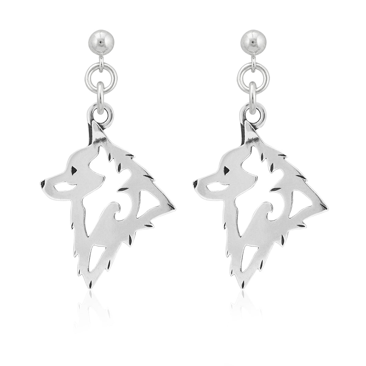Schipperke Earrings in Sterling Silver
