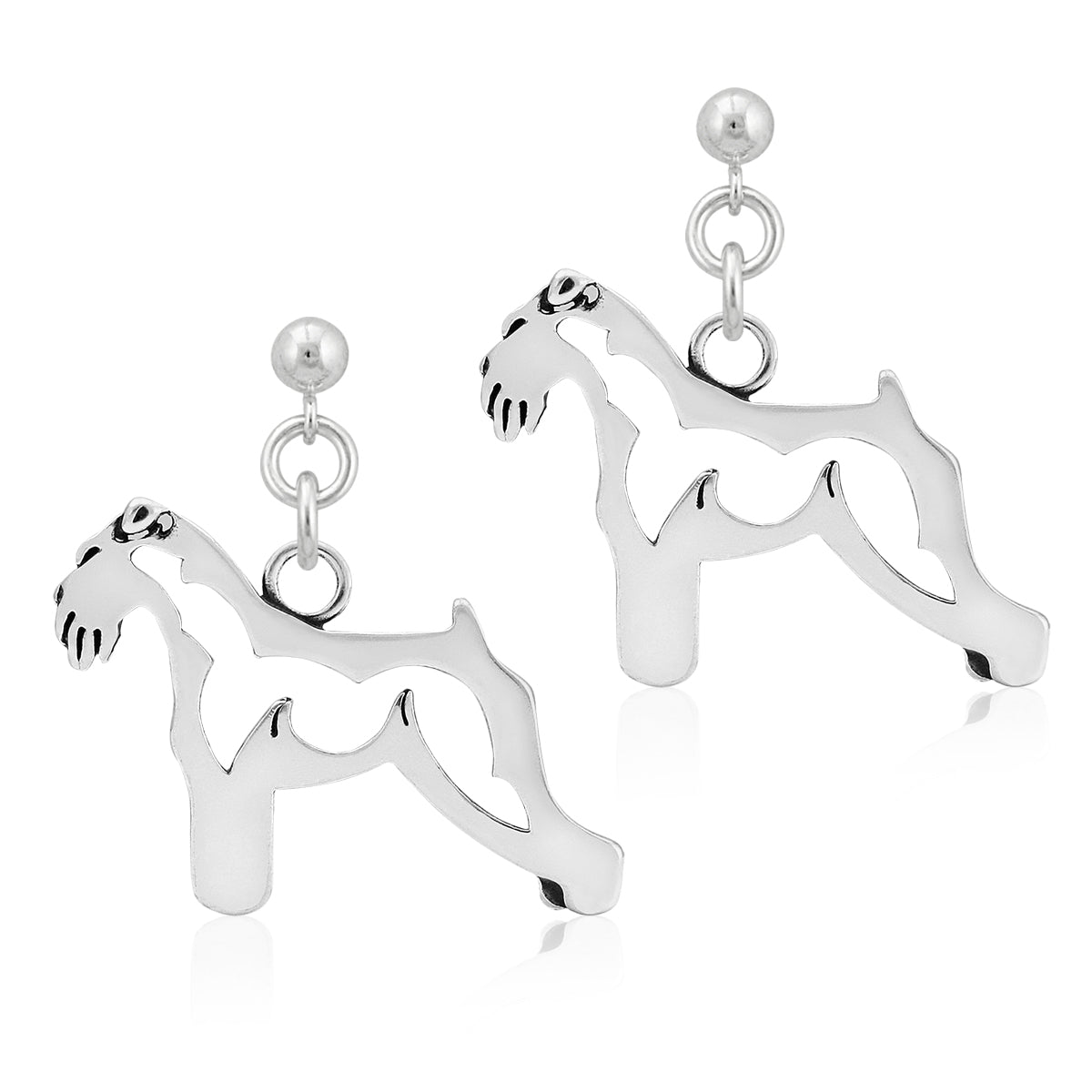 Sterling Silver Schnauzer Earrings