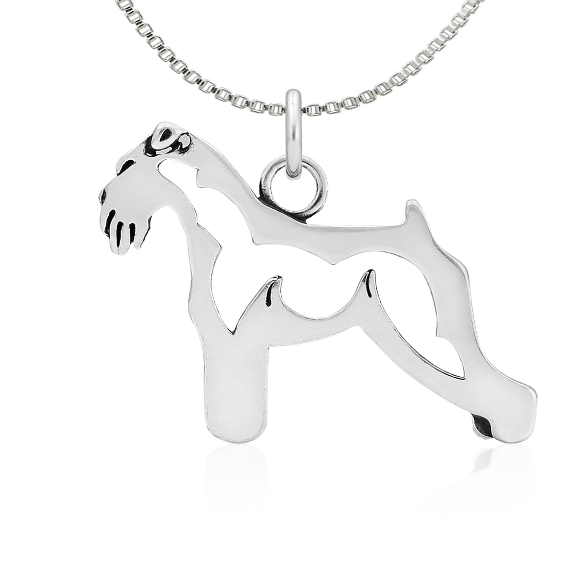 Sterling Silver Schnauzer Necklace Jewelry