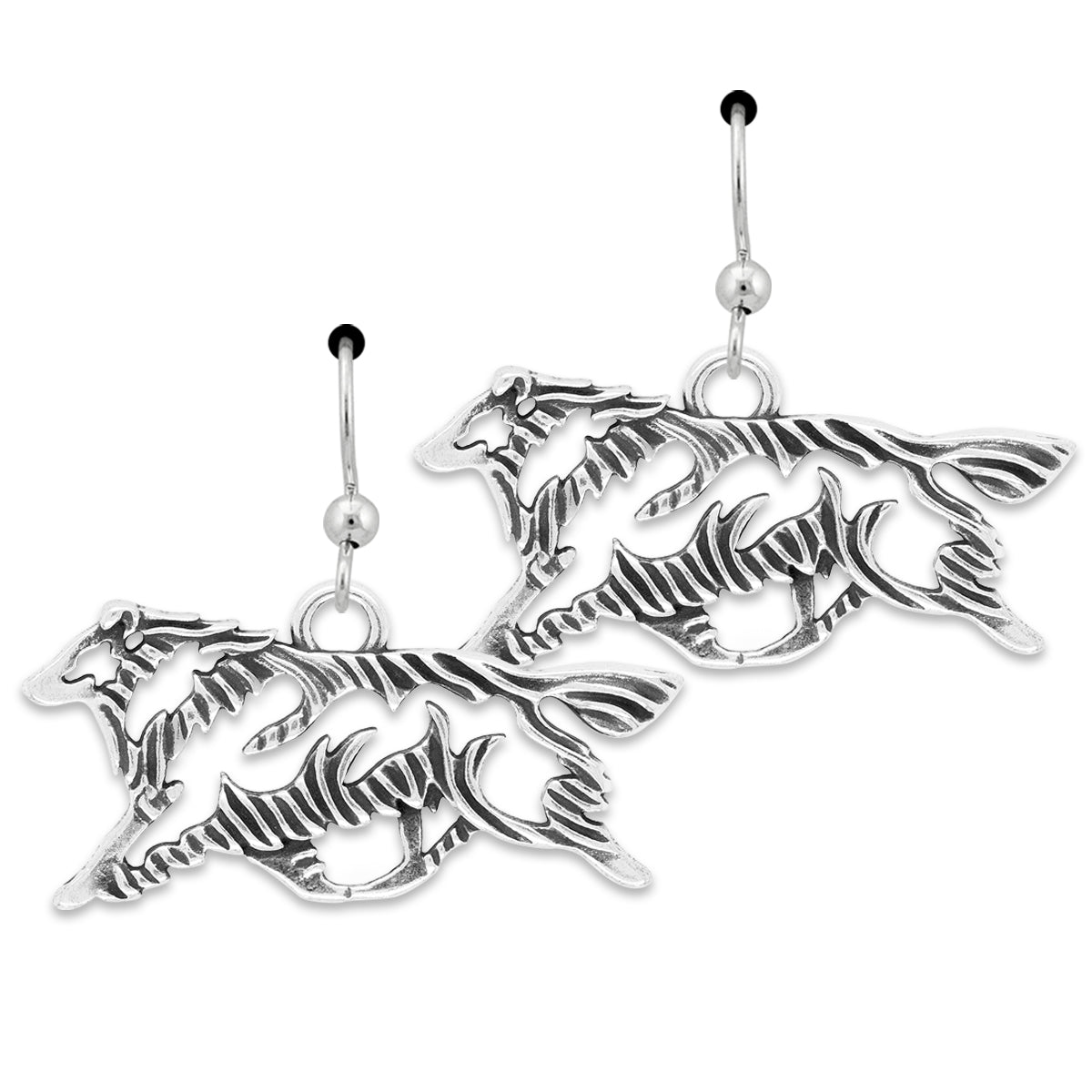 Sterling Silver Shetland Sheepdog Dangle Earrings