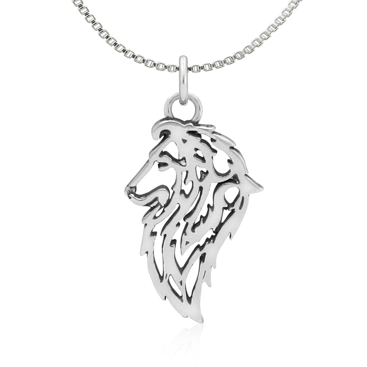 Shetland Sheepdog Necklace in Sterling Silver