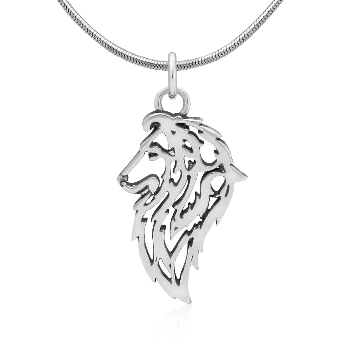 Shetland Sheepdog Necklace in Sterling Silver