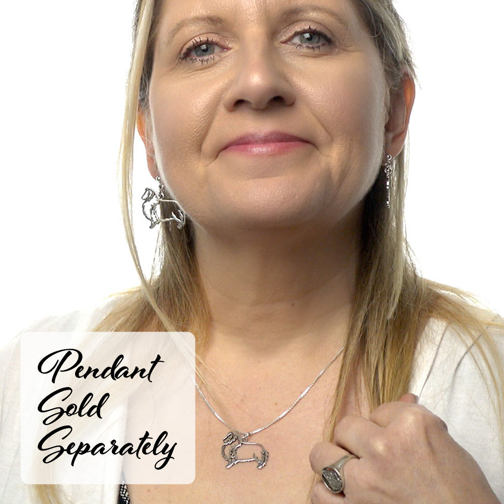 Sterling Silver Shetland Sheepdog Earrings