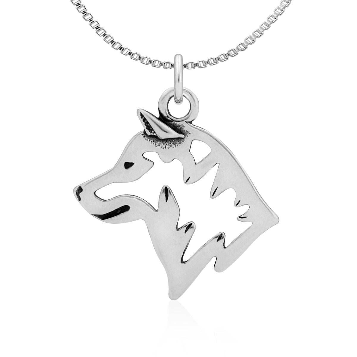 Shiba Inu Necklace in Sterling Silver