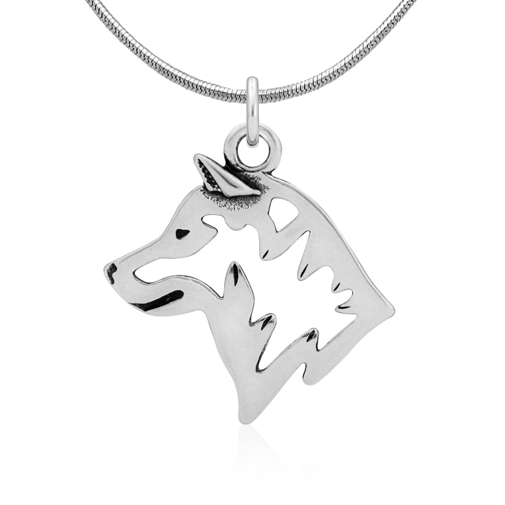 Shiba Inu Necklace in Sterling Silver