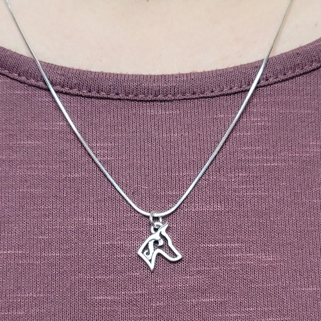 Doberman Pinscher Necklace Jewelry in Sterling Silver