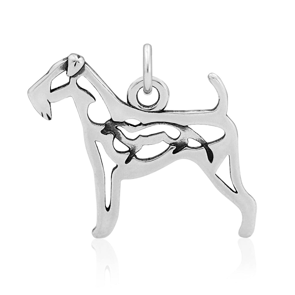 Sterling Silver Airedale Terrier Necklace Jewelry