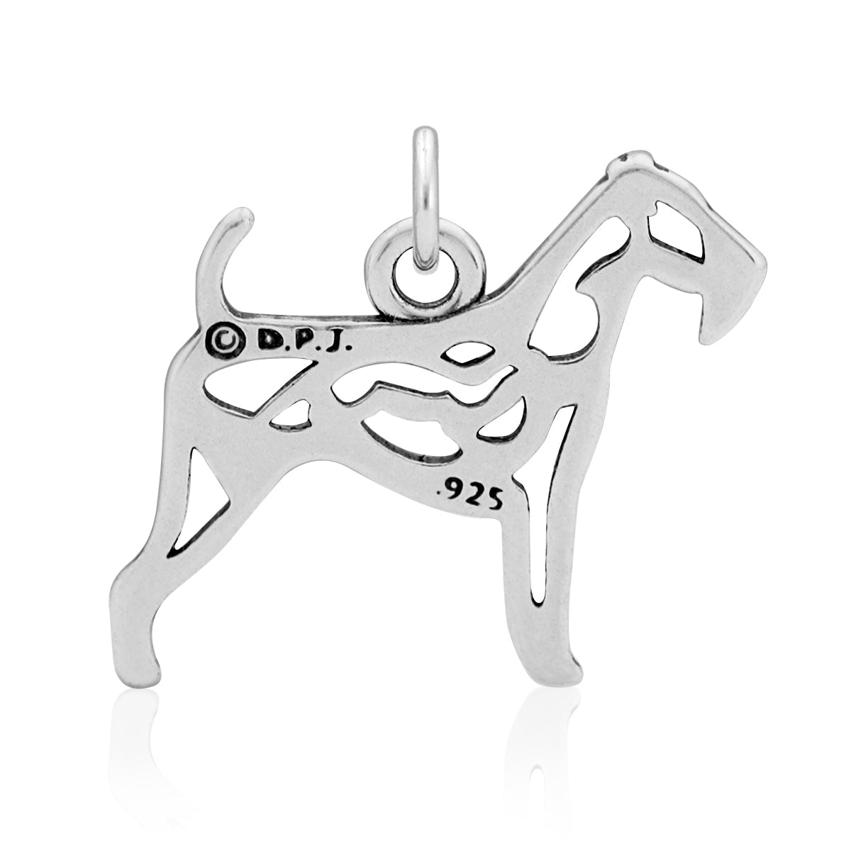 Sterling Silver Airedale Terrier Necklace Jewelry