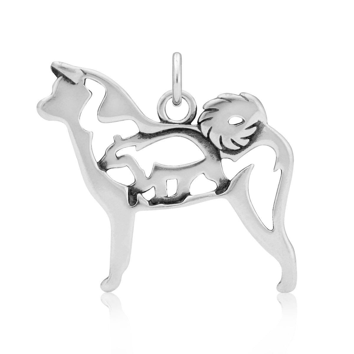 Sterling Silver Akita Necklace Jewelry
