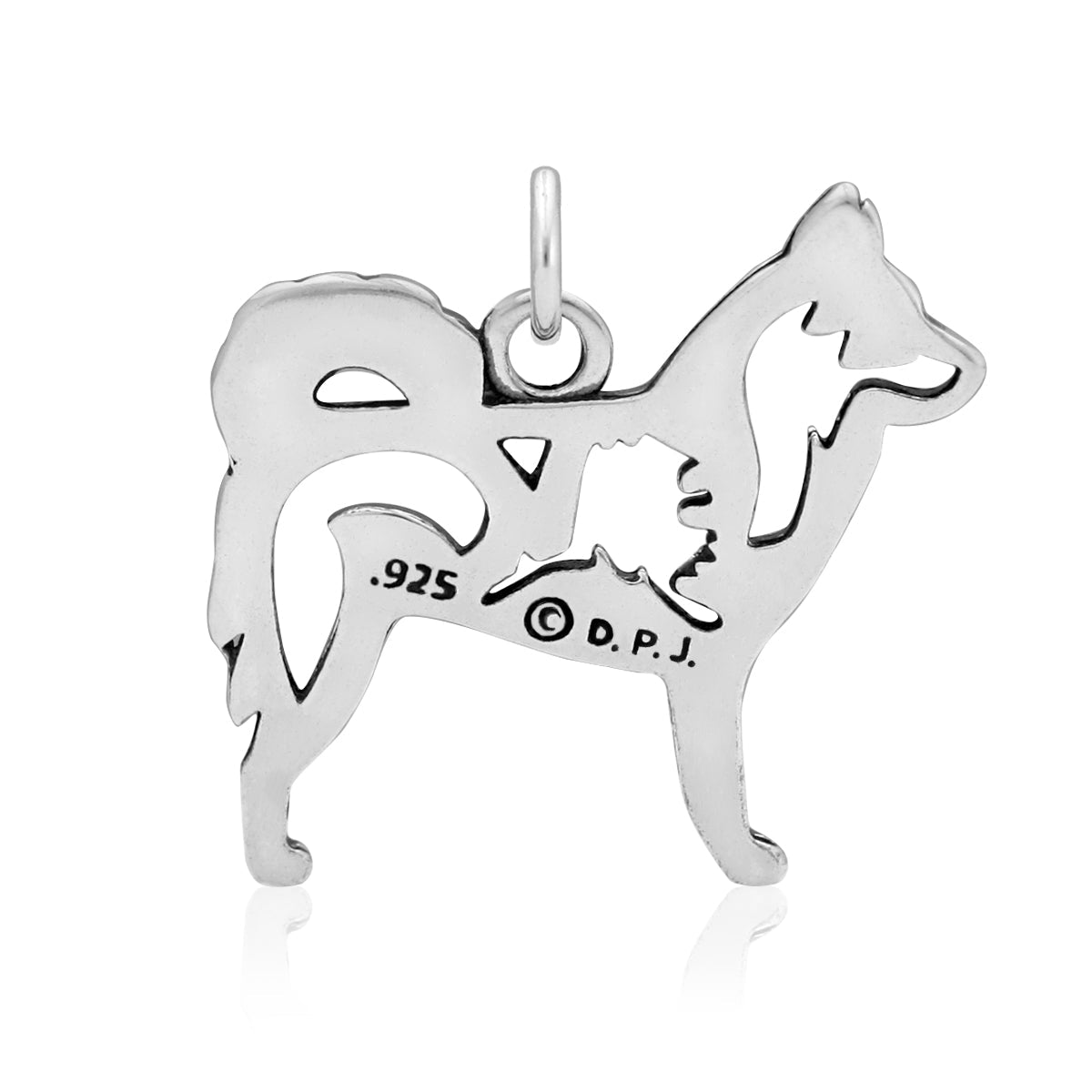 Sterling Silver Alaskan Klee Kai Necklace Jewelry