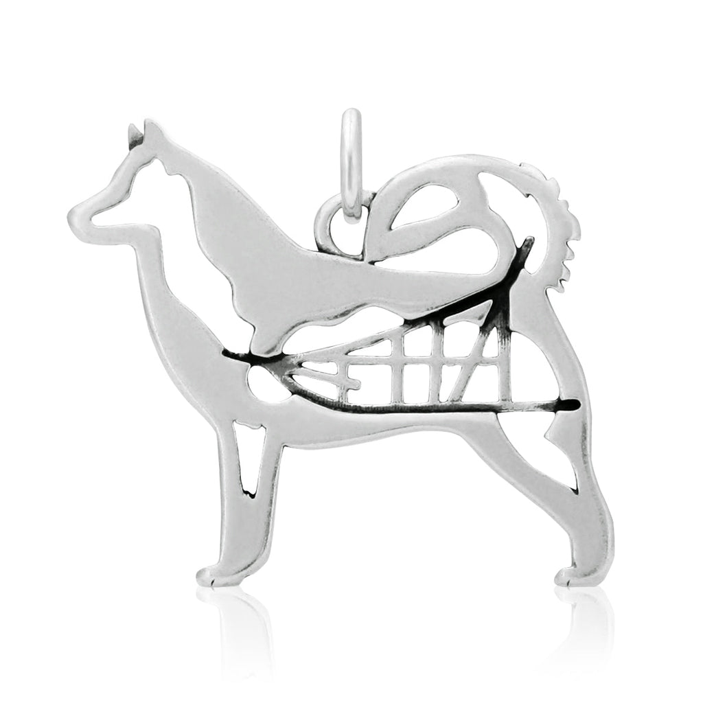 Sterling Silver Alaskan Malamute Necklace Jewelry