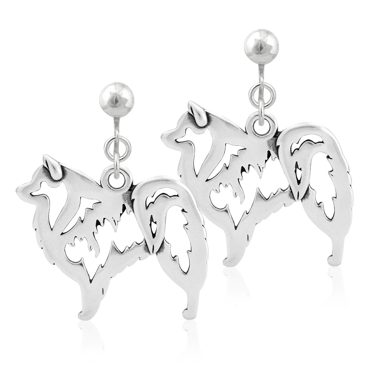 Sterling Silver American Eskimo Earrings