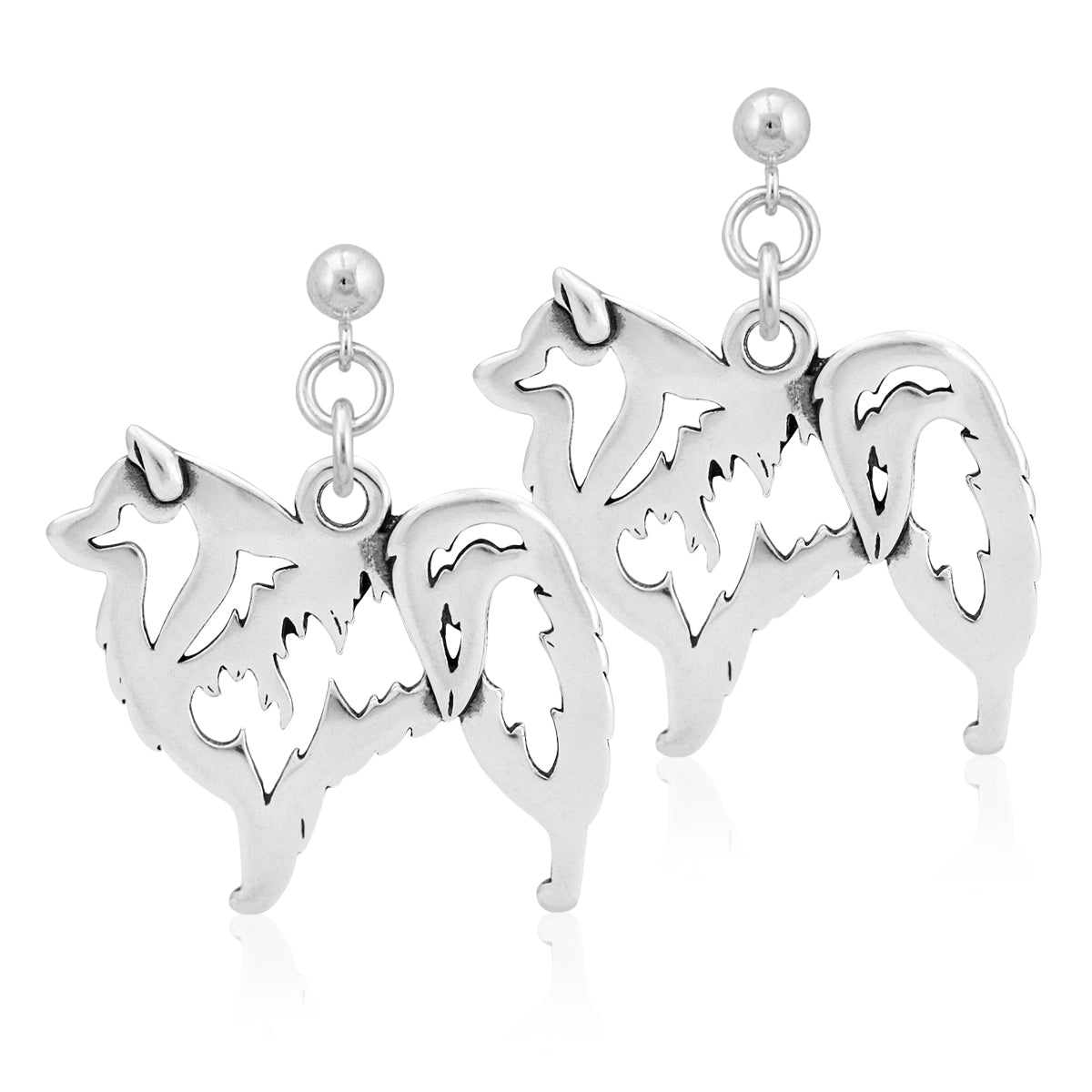 Sterling Silver American Eskimo Earrings